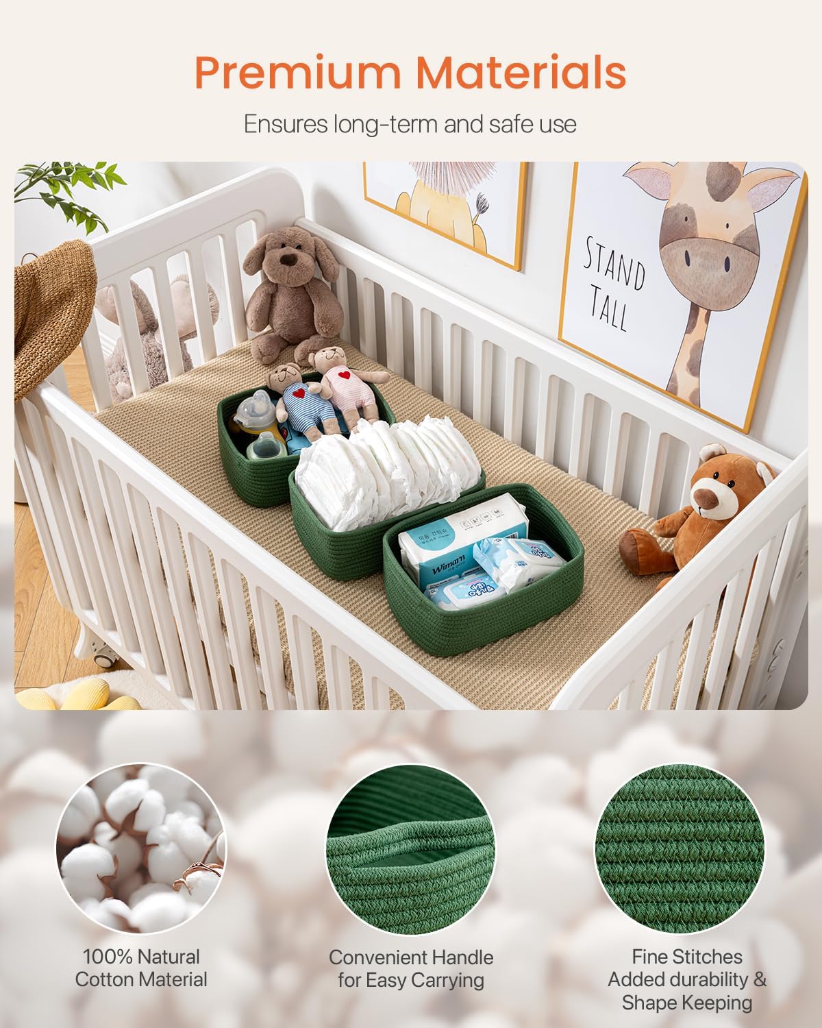 Small Woven Basket, 12 x 8 x 4.5 Inches, Storage Basket for Organizing, Cute Small Rope Shelf