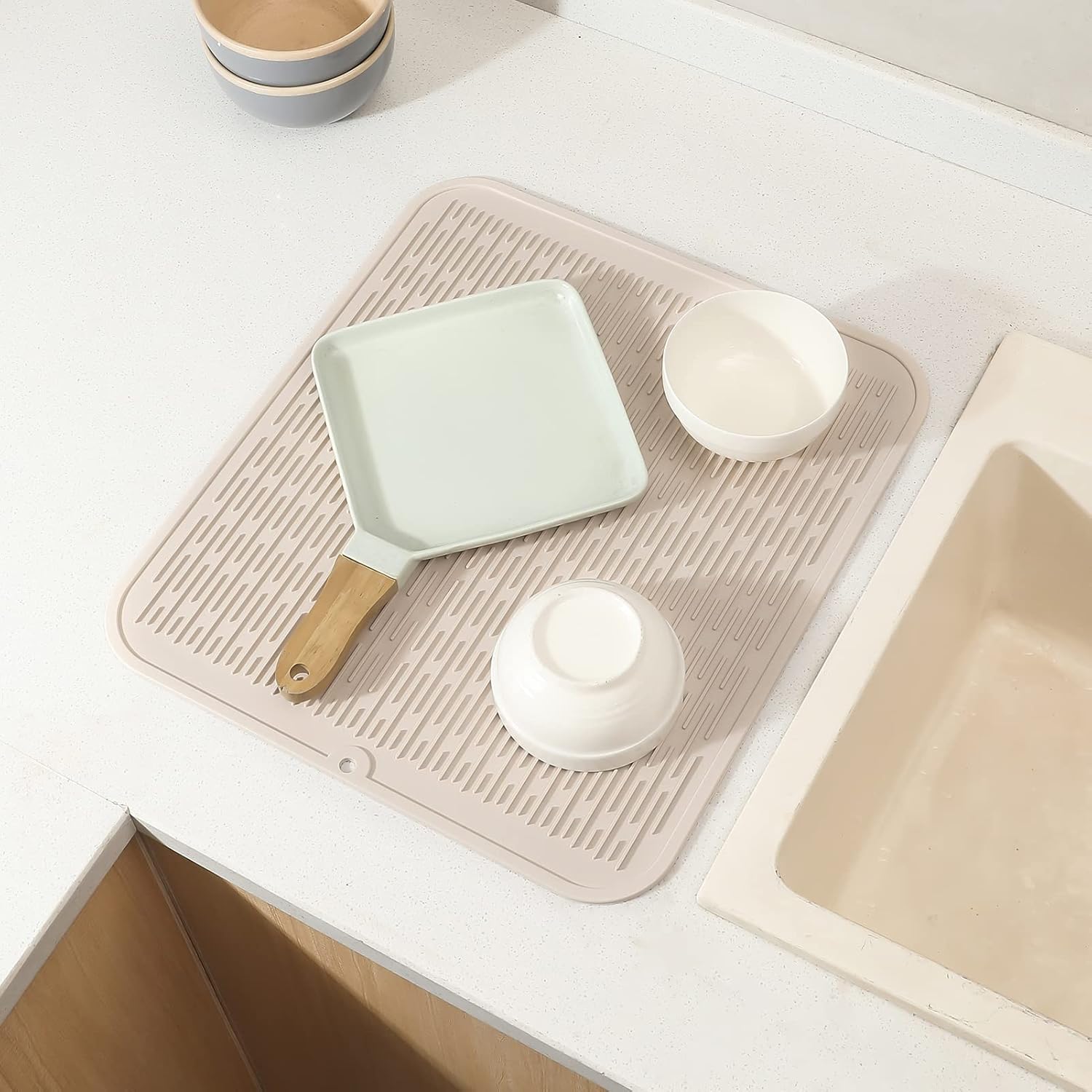 Silicone Dish Drying Mat for Multiple Usage,Easy clean,Eco-friendly,Heat-resistant Silicone Mat for