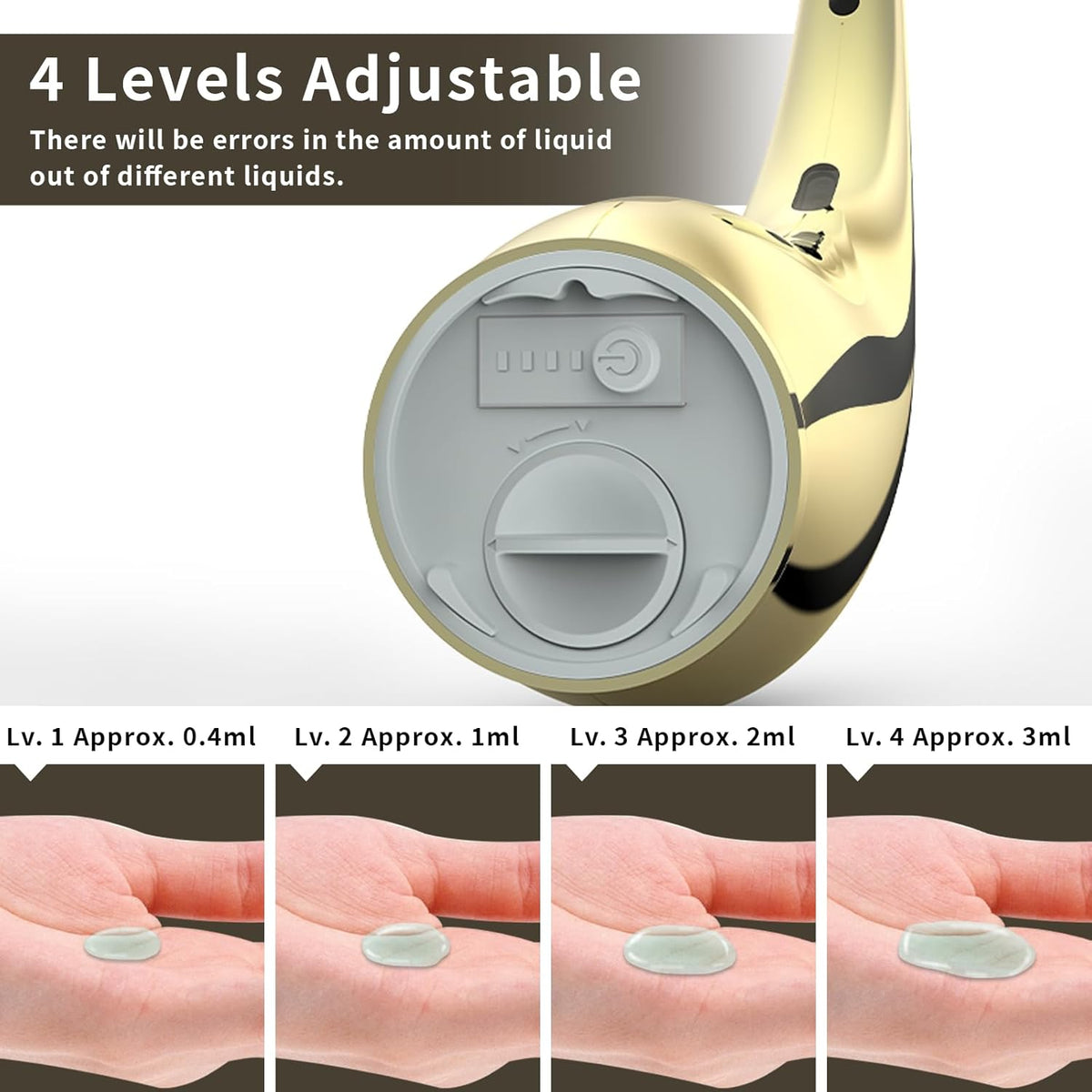 Automatic Liquid Soap Dispenser,300ML Touchless 4 Gear Adjustable,Countertop Electric Battery