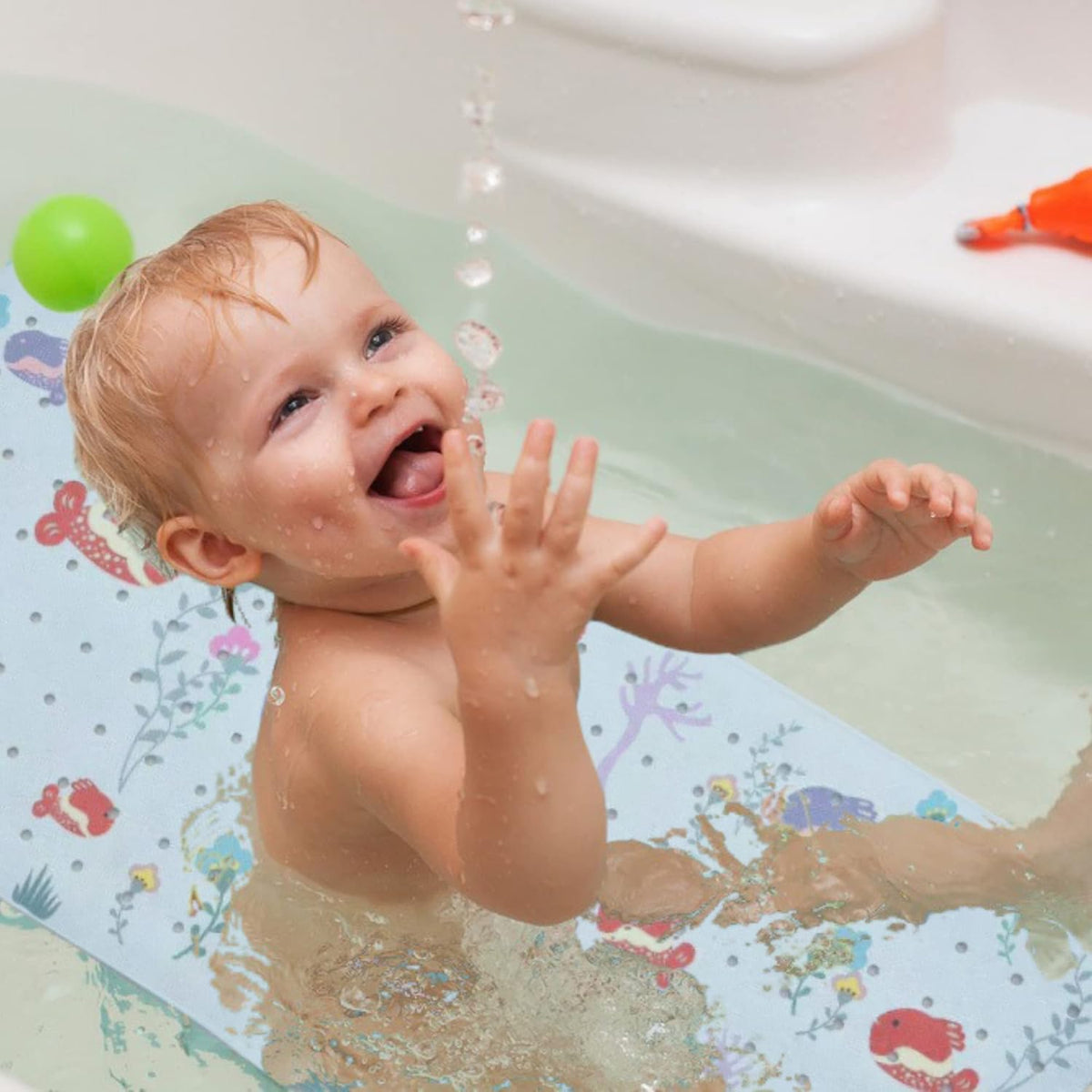 Kids Non Slip Bath Mat - Baby Bath Mat Non Slip - Bath Tub Mat Kids - Bathtub Mat Non Slip Baby
