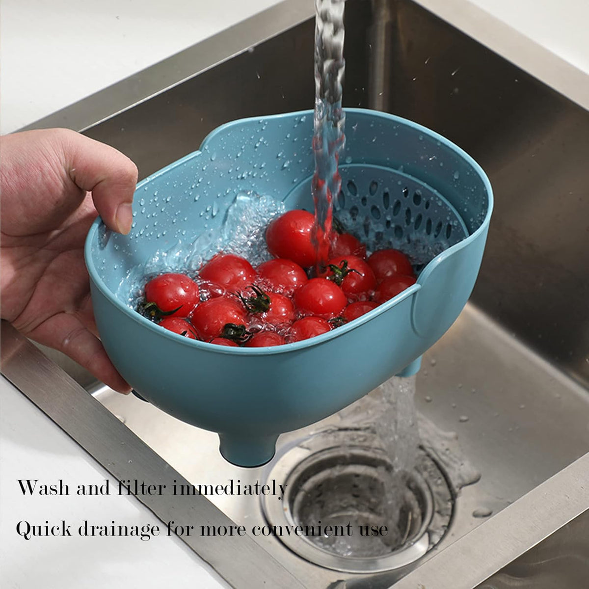 3PCS Vegetables Washing Basket - Elephant Drainage for Fruit, Pasta, Noodles - Kitchen Draining