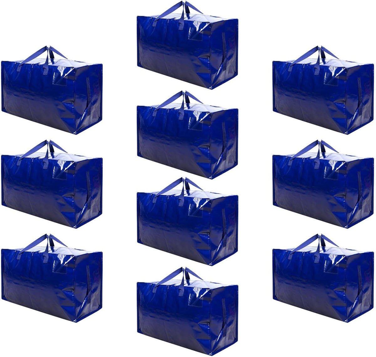 VENO 10 Pack Moving and Storage Bags, Heavy Duty, Alternative to Moving Boxes, Large Packing Totes