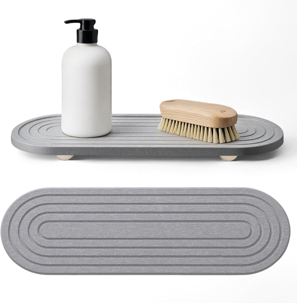 Instant Dry Sink Caddy Organizer, Fast Drying Sink Caddy, Water Absorbing Stone Sponge Holder for