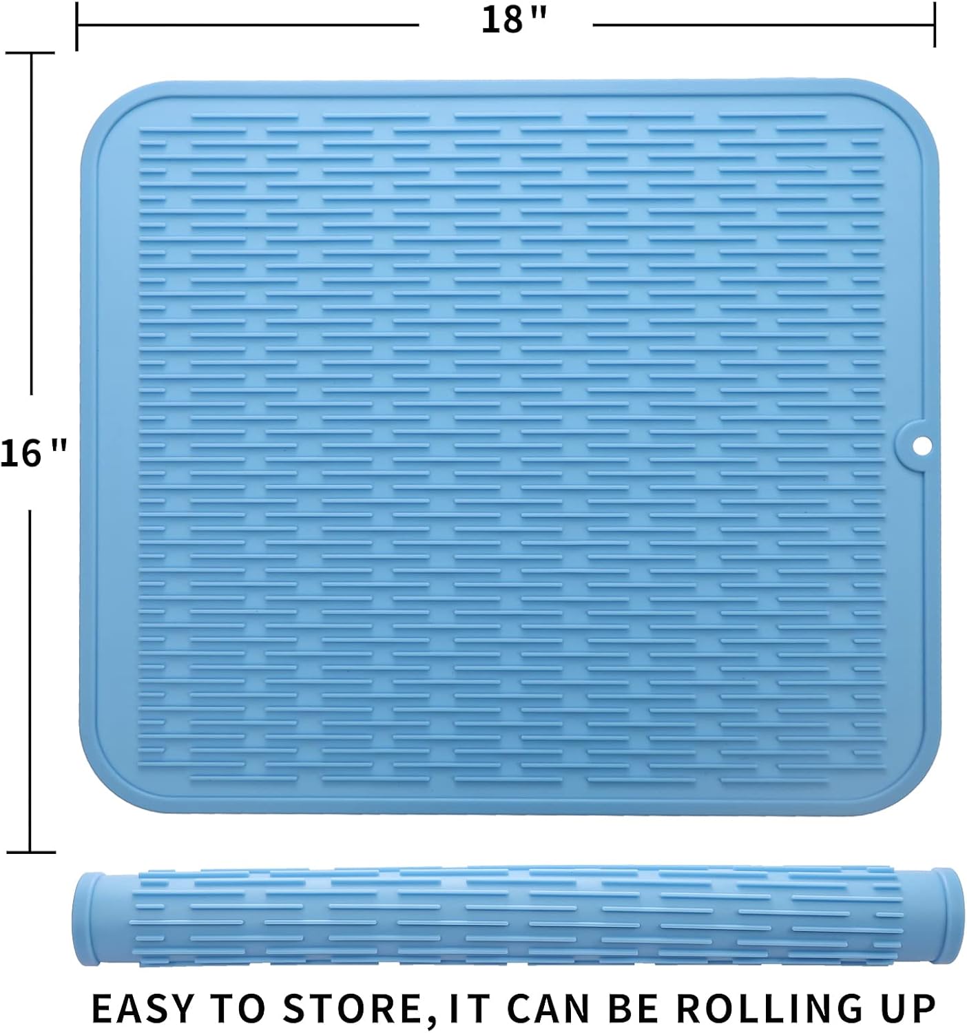 Silicone Dish Drying Mat for Multiple Usage,Easy clean,Eco-friendly,Heat-resistant Silicone Mat for