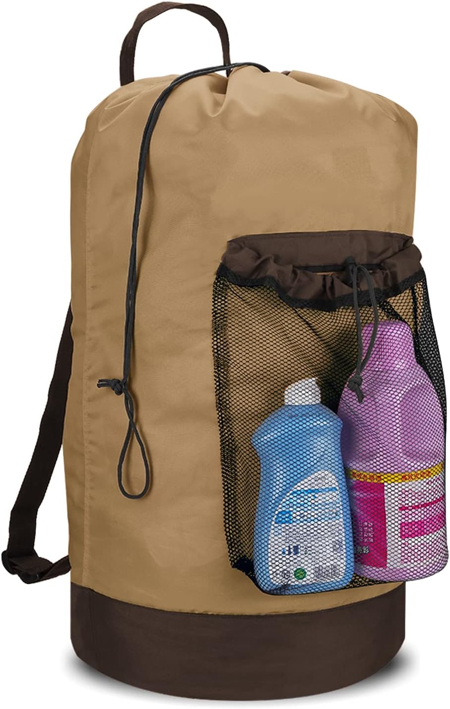 Dalykate Backpack Laundry Bag, Laundry Backpack with Shoulder Straps and Mesh Pocket Durable Nylon