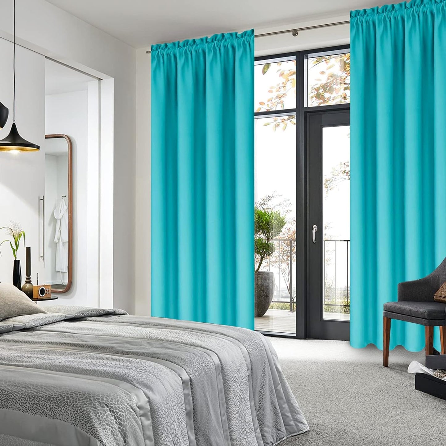 DWCN Blackout Curtains for Bedroom – Thermal Insulated Room Darkening Drapes for Living Room