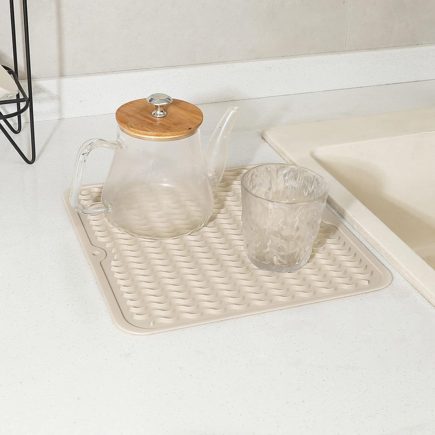 Silicone Dish Drying Mat for Multiple Usage,Easy clean,Eco-friendly,Heat-resistant Silicone Mat for