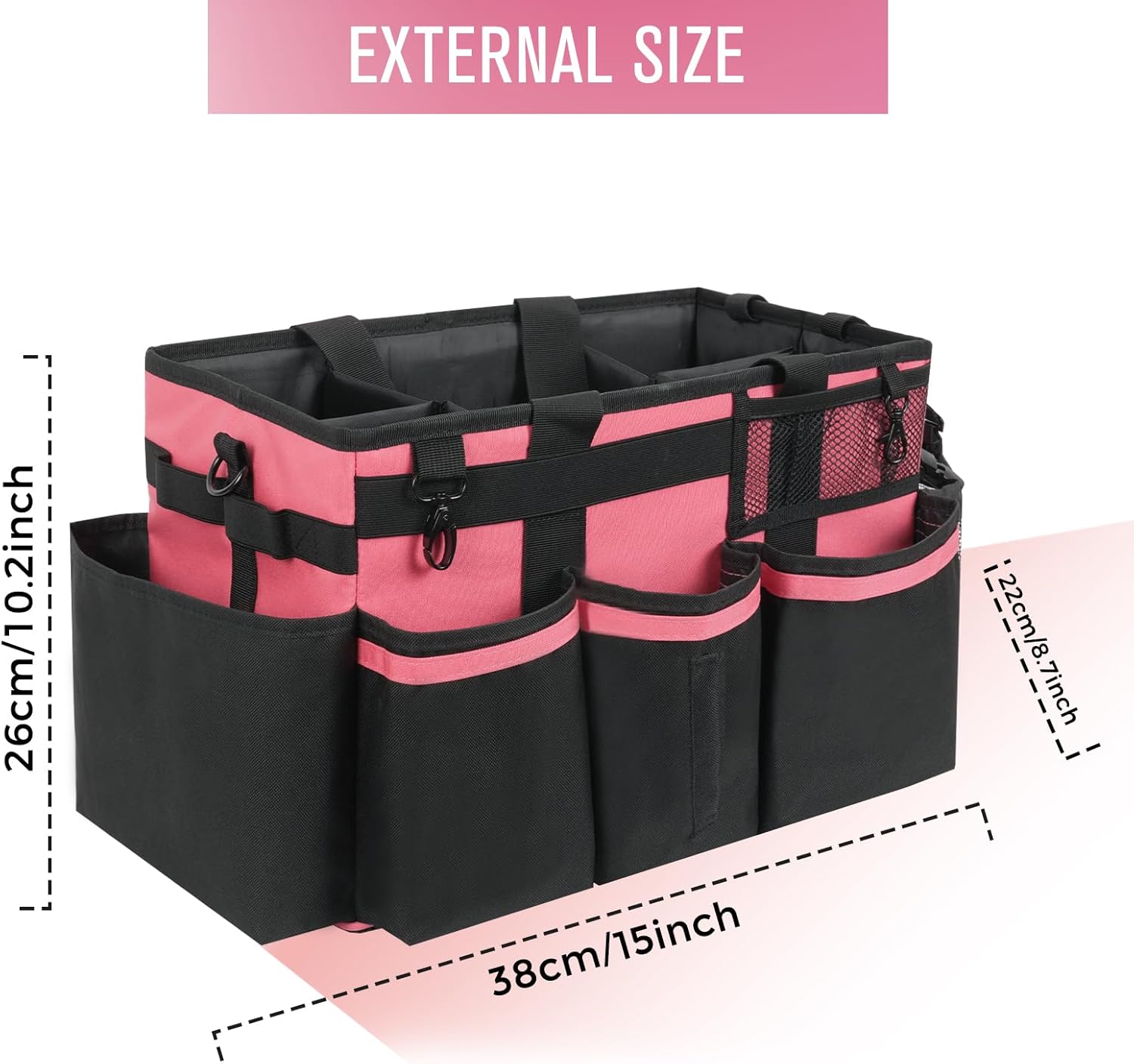 Wearable Cleaning Caddy, Cleaning Caddy Supplies Organizer with Handle & Shoulder Straps for