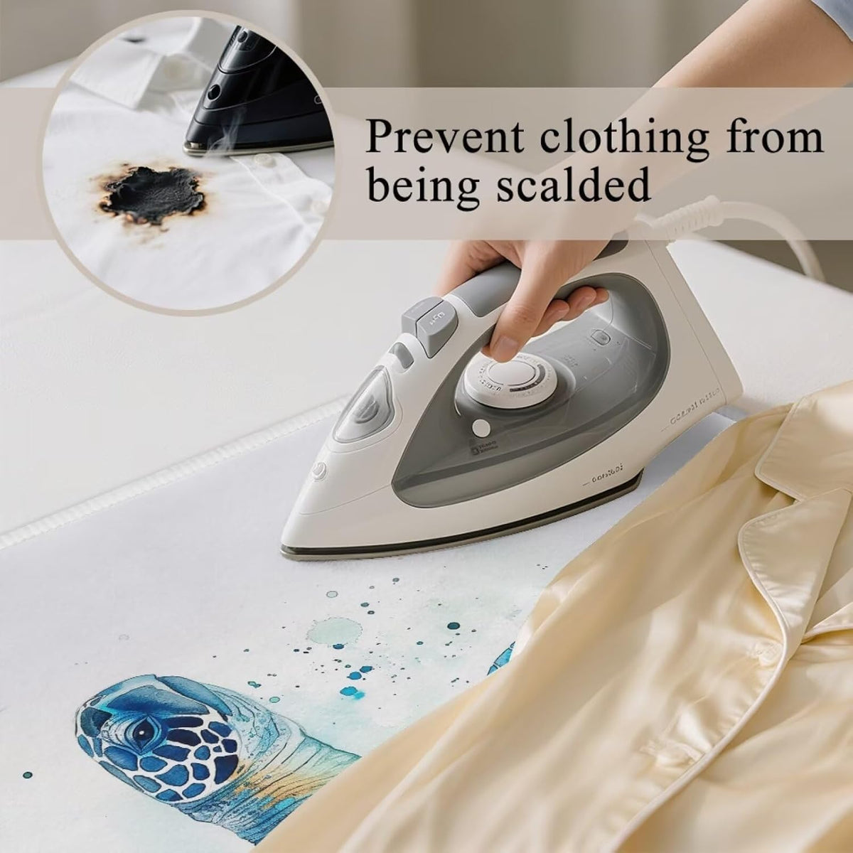 Ironing Mat Thickened Ironing Blanket Sea Turtle Portable Heat Resistant Ironing Pad for