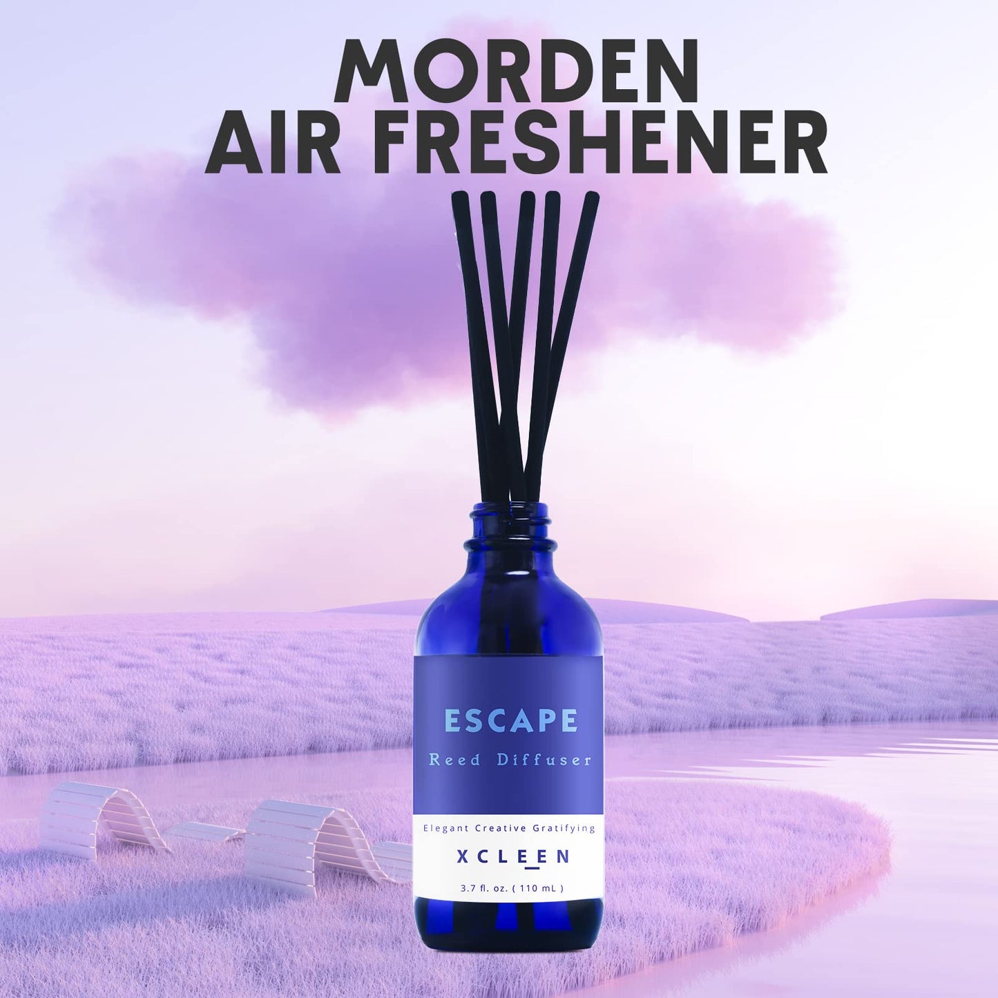 Xcleen Reed Diffusers Set, 3.7 Oz Scent Diffuser, 6 Reed Diffuser Sticks, 110ml – view 3