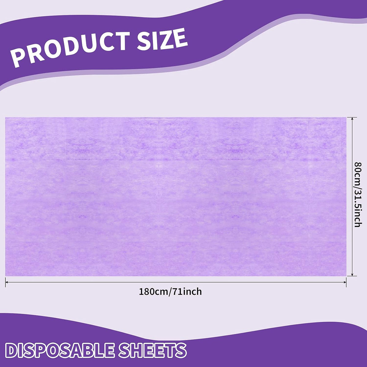 Breling 100 Pcs 31.5 x 71 Inch Disposable Bed Sheets Oil-proof PE Film Massage Table Sheets