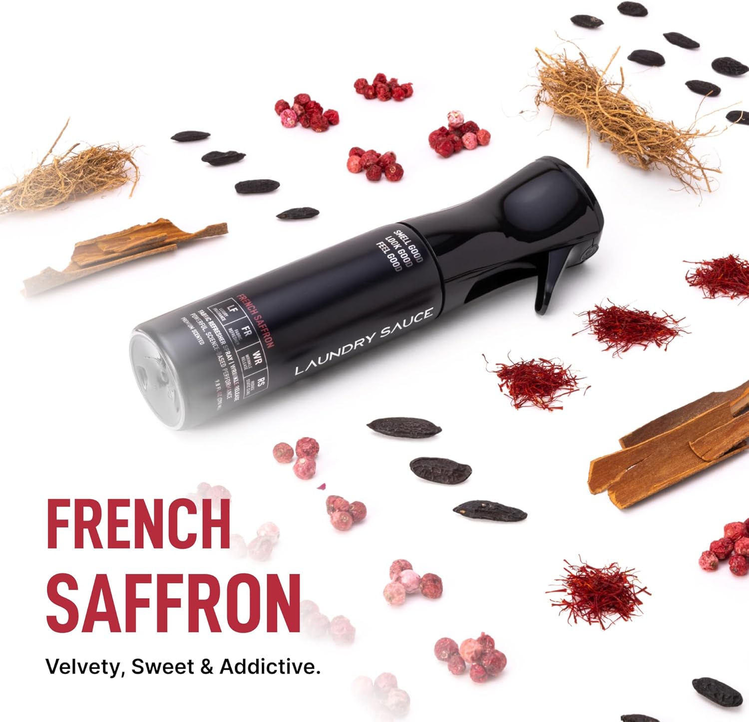 Laundry Sauce Fabric Refresher Spray French Saffron, Odor-Fighting Fabric Refresher, Fragrance and