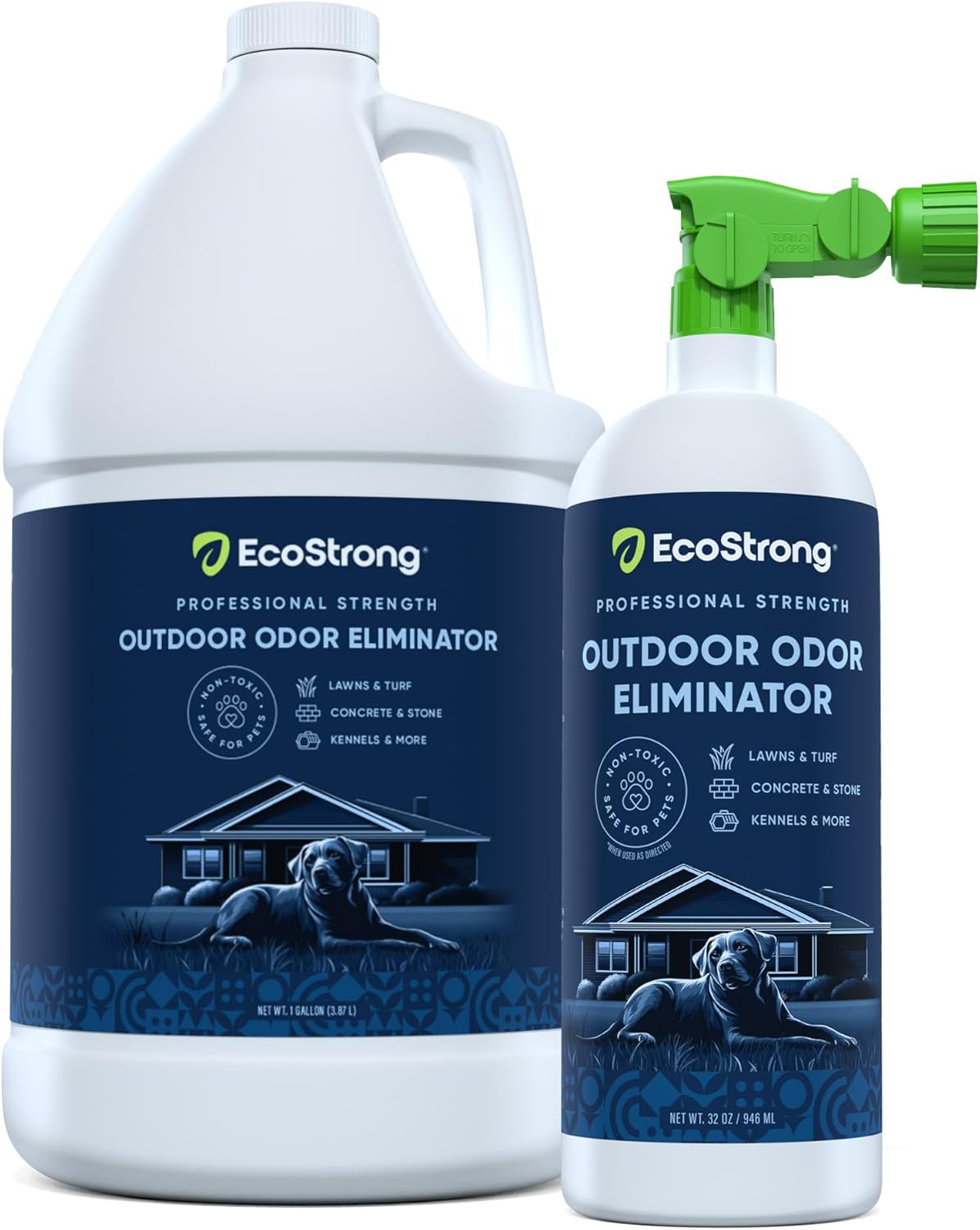 Eco Strong Outdoor Odor Eliminator Outside Dog Urine Enzyme Cleaner Powerful Pet, Cat, Animal Scent