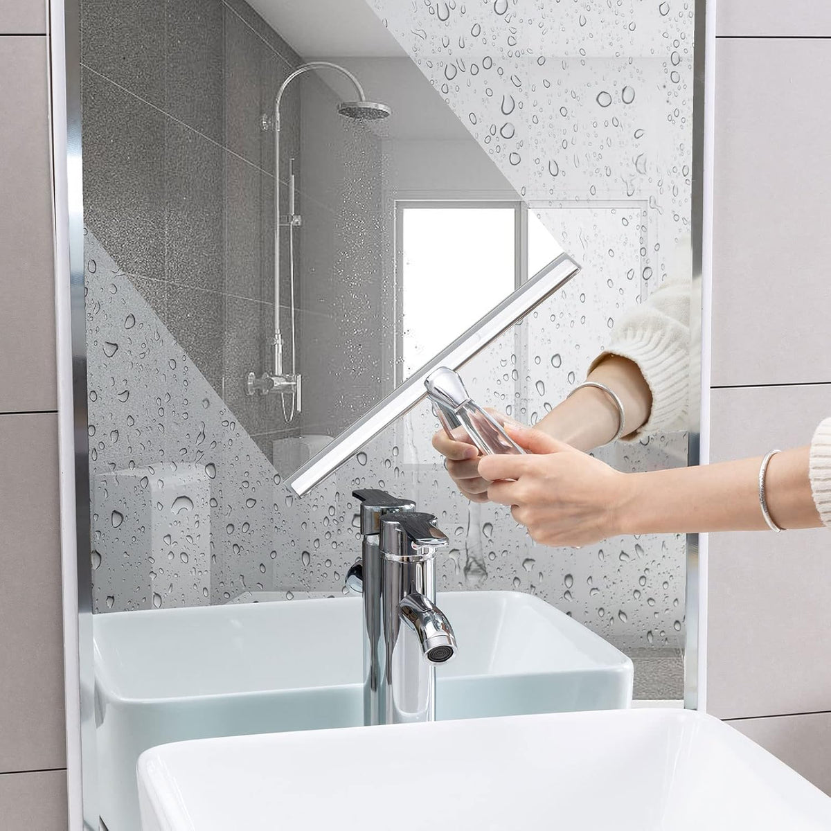 Ettori Shower Squeegee for Glass Door, Squeegee for Shower Glass Door, Bathroom, Window and Car