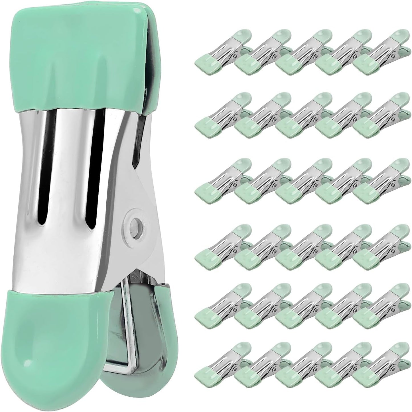 Clothes Pins Heavy Duty 30 Pack - 2.17 Inch Metal Chip Clips, Clothespins for Photo Drying