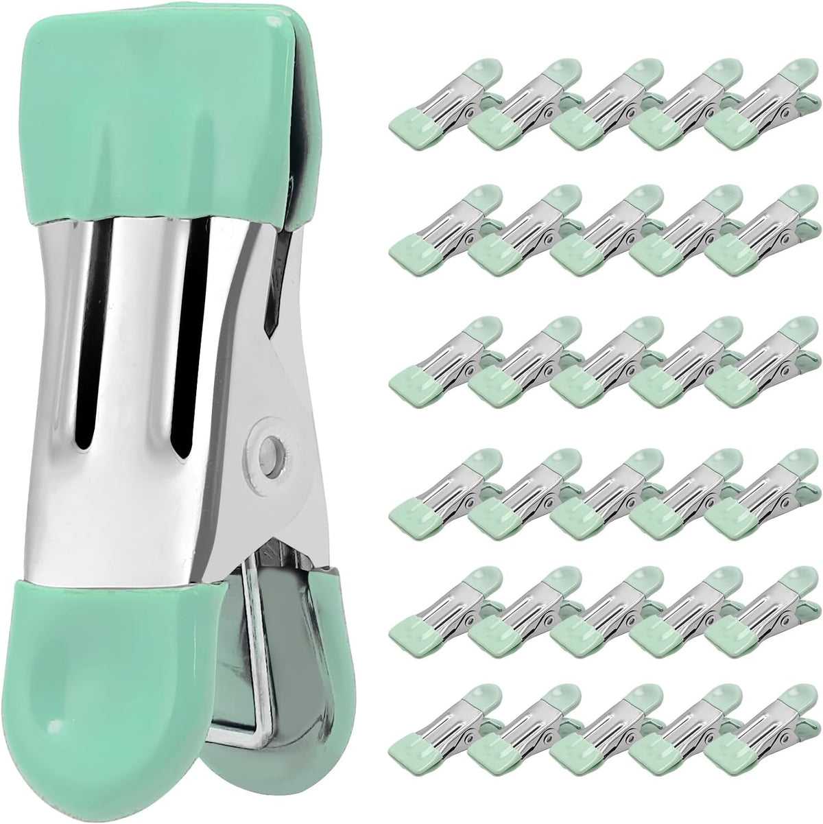 Clothes Pins Heavy Duty 30 Pack - 2.17 Inch Metal Chip Clips, Clothespins for Photo Drying