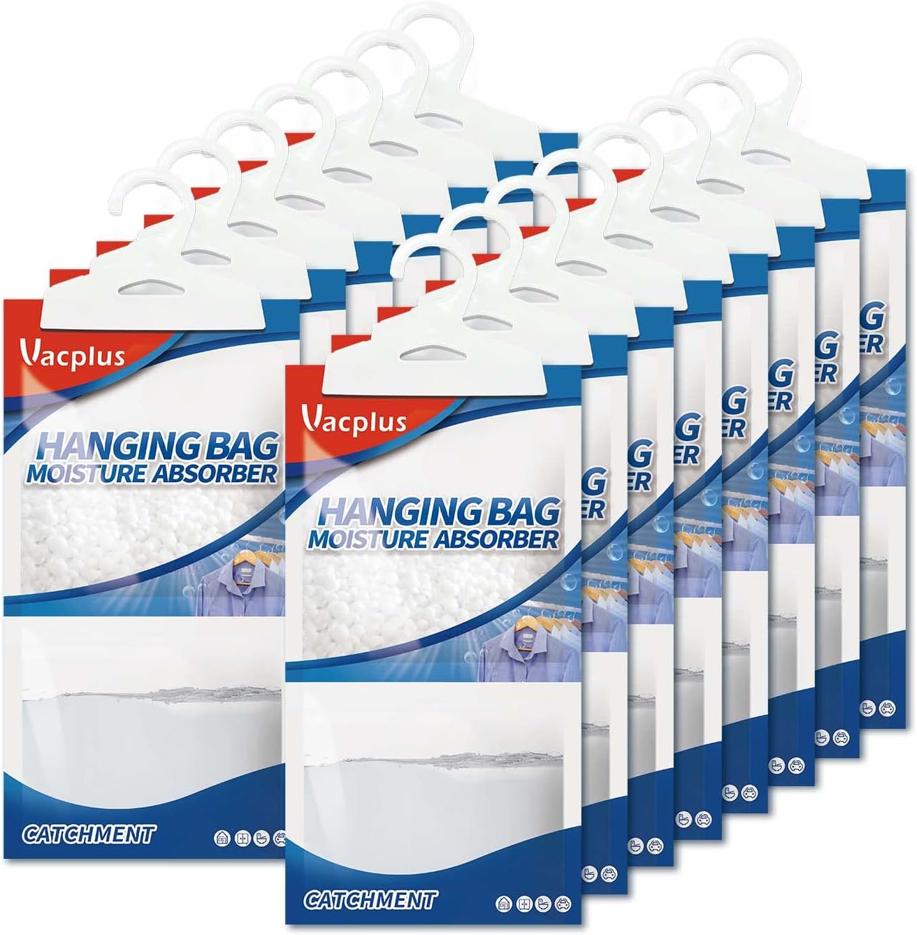Vacplus Moisture Absorbers Packets, Fragrance Free 15 Pack, Humidity Packs, Dessicant Packets