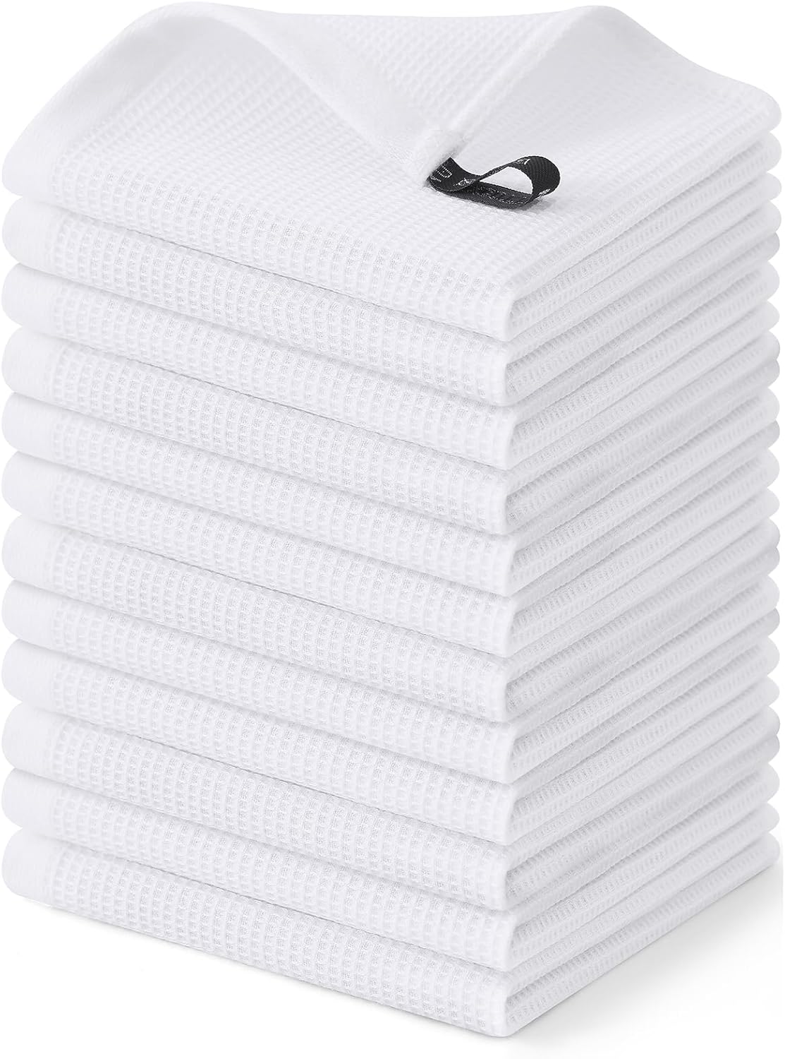 Homaxy 100% Cotton Waffle Weave Dish Cloths - 12 Pack Soft and Absorbent Dish Towels - 12 x 12