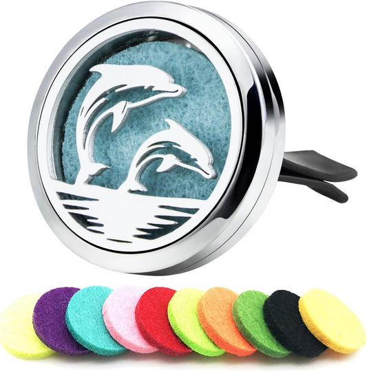 30mm Car Essential Oil Diffuser Vent Clip Air Freshener Vent Clips Aromatherapy with 10 Felt Pads