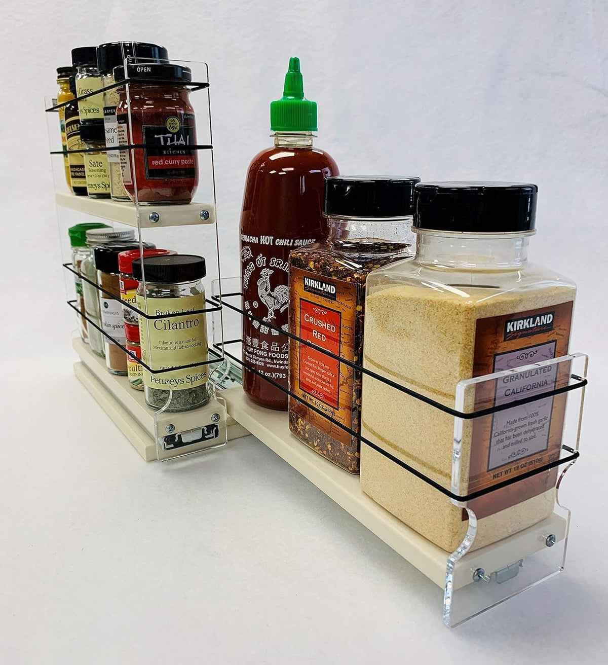 Vertical Spice Combo Spice Rack Drawer - Pull Out Pantry Organizers and Storage - Kitchen Cabinet