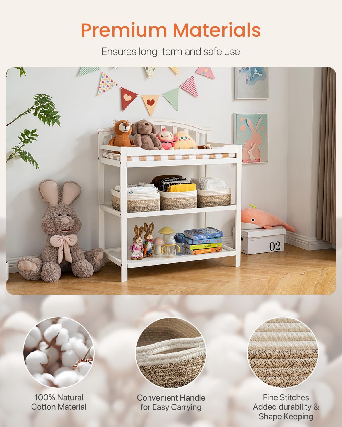 Small Woven Basket, 13.5 x 9.5 x 5 Inches, Storage Basket for Organizing, Cute Small Rope Shelf