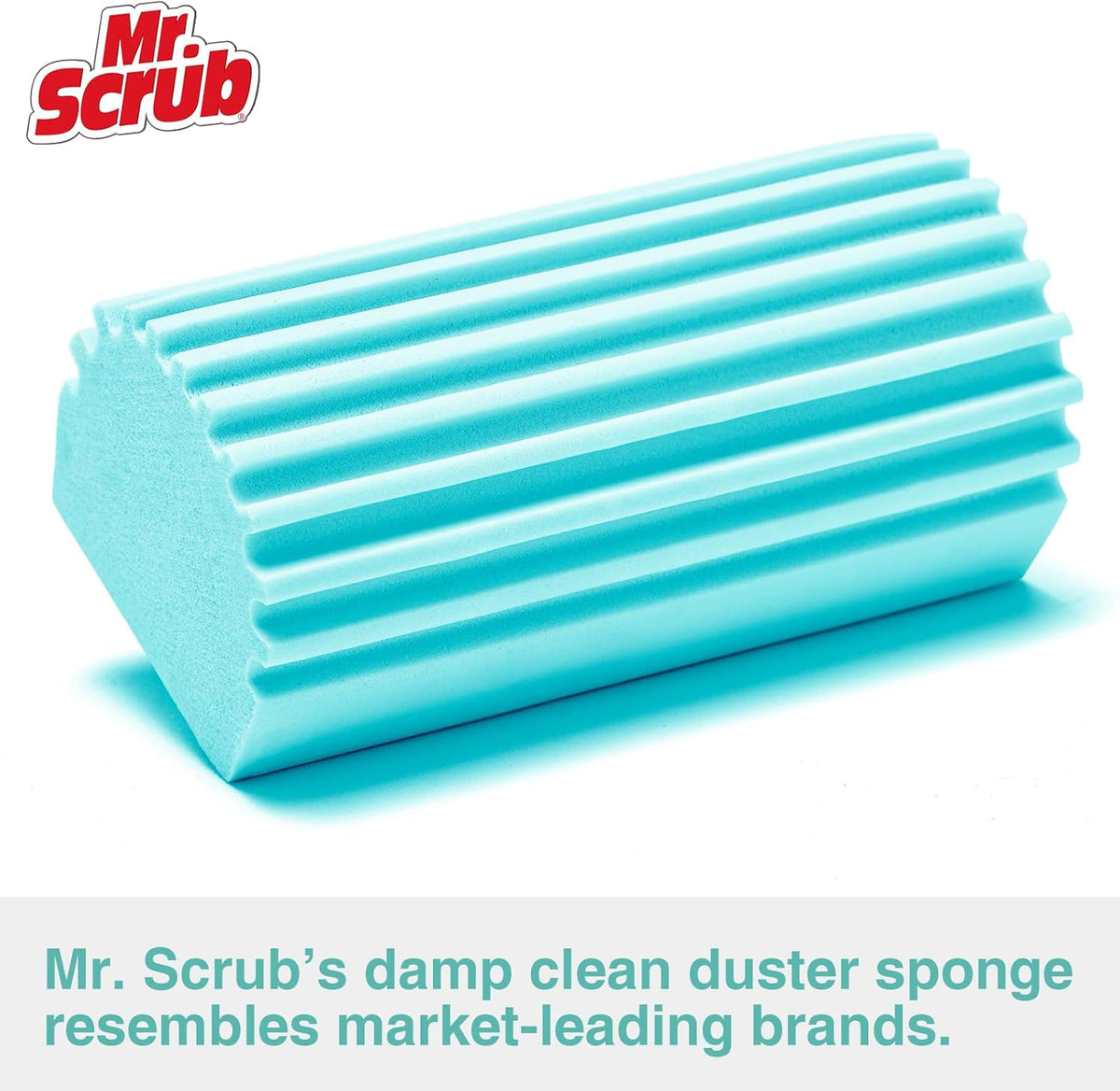 4 Pack Damp Dusting Sponge Duster, Blue Dust Cleaning Sponge, Reusable Household Cleaning Sponge