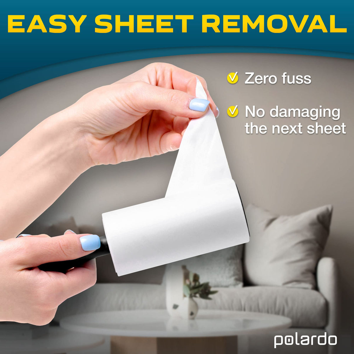 Lint Rollers 900 Sticky Sheets, 10 Spare Rollers,10 Pack of Refills Only. Pet Hair Remover for