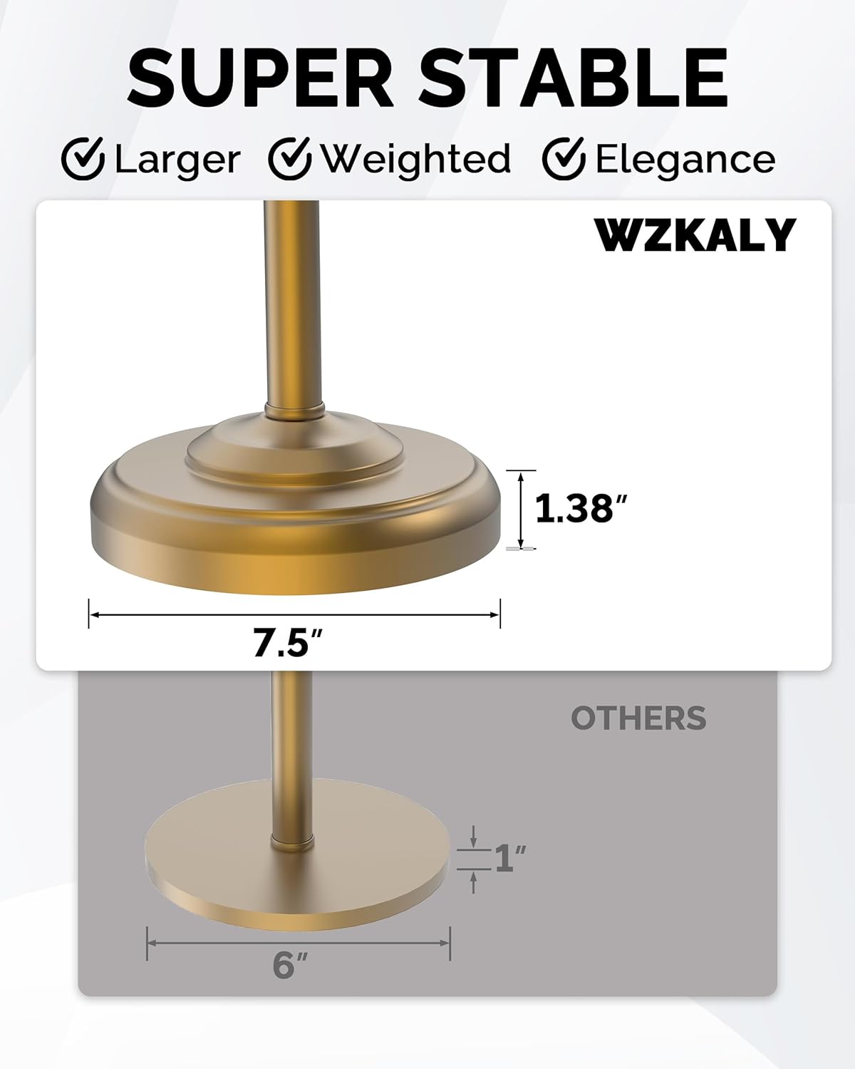 Toilet Paper Holder Stand, Brushed Brass Toilet Paper Holder Free Standing, Post Pivoting Design &