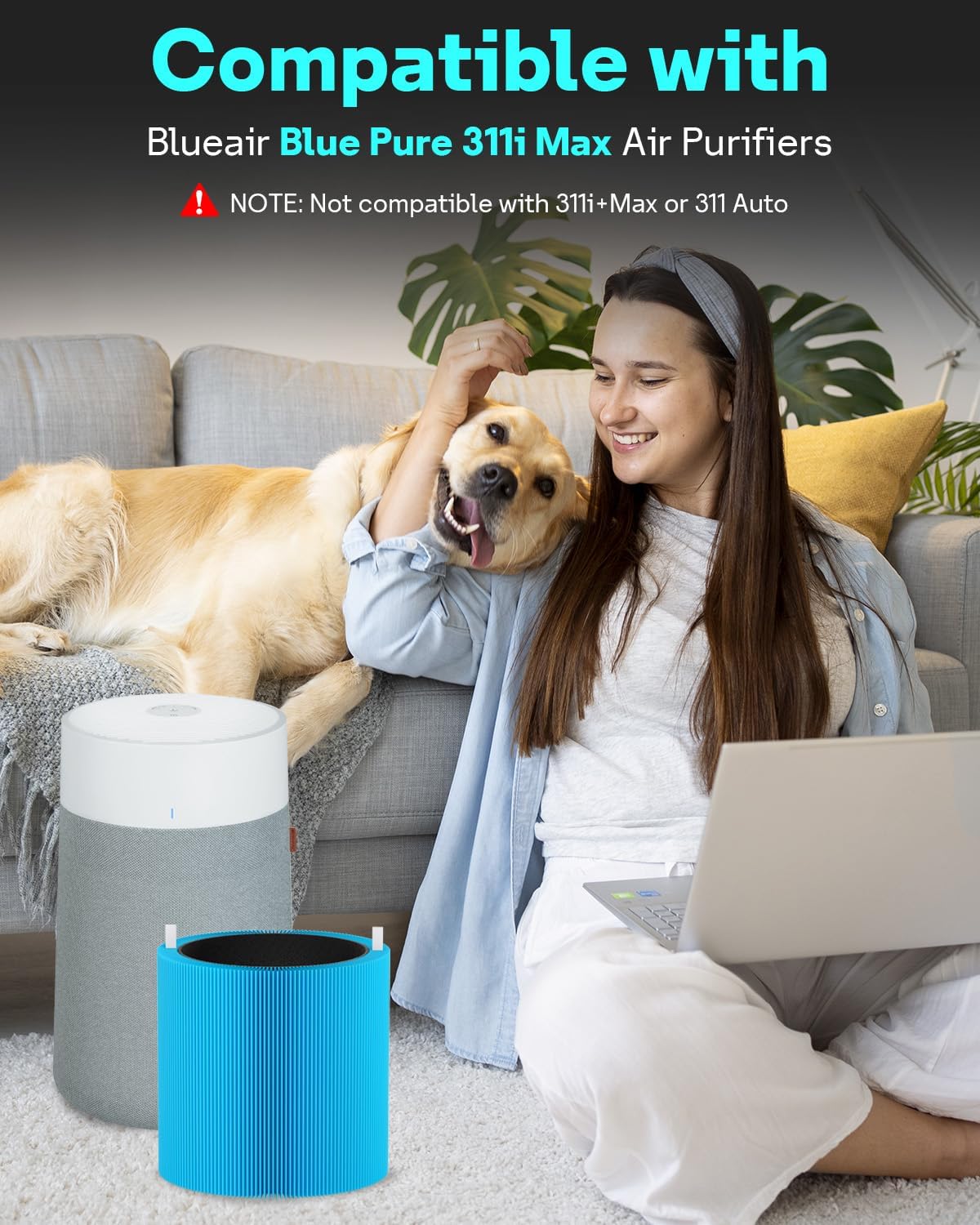 Leemone Blue Pure 311i Max AllergenBlock Replacement Filter Compatible with Blue Pure 311i Max Air