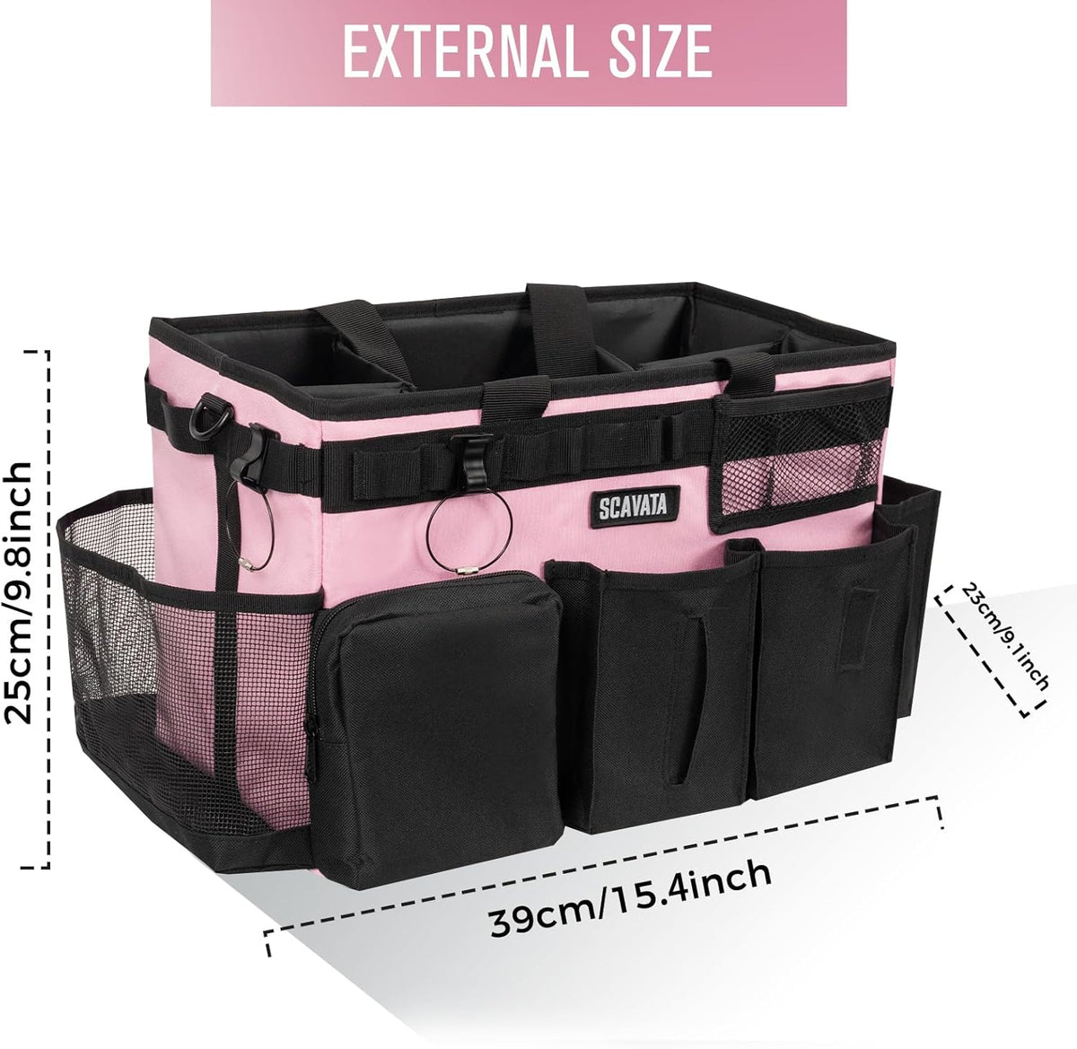 Wearable Cleaning Caddy Bag, Cleaning Caddy Supplies Organizer with Handle & Shoulder Straps for