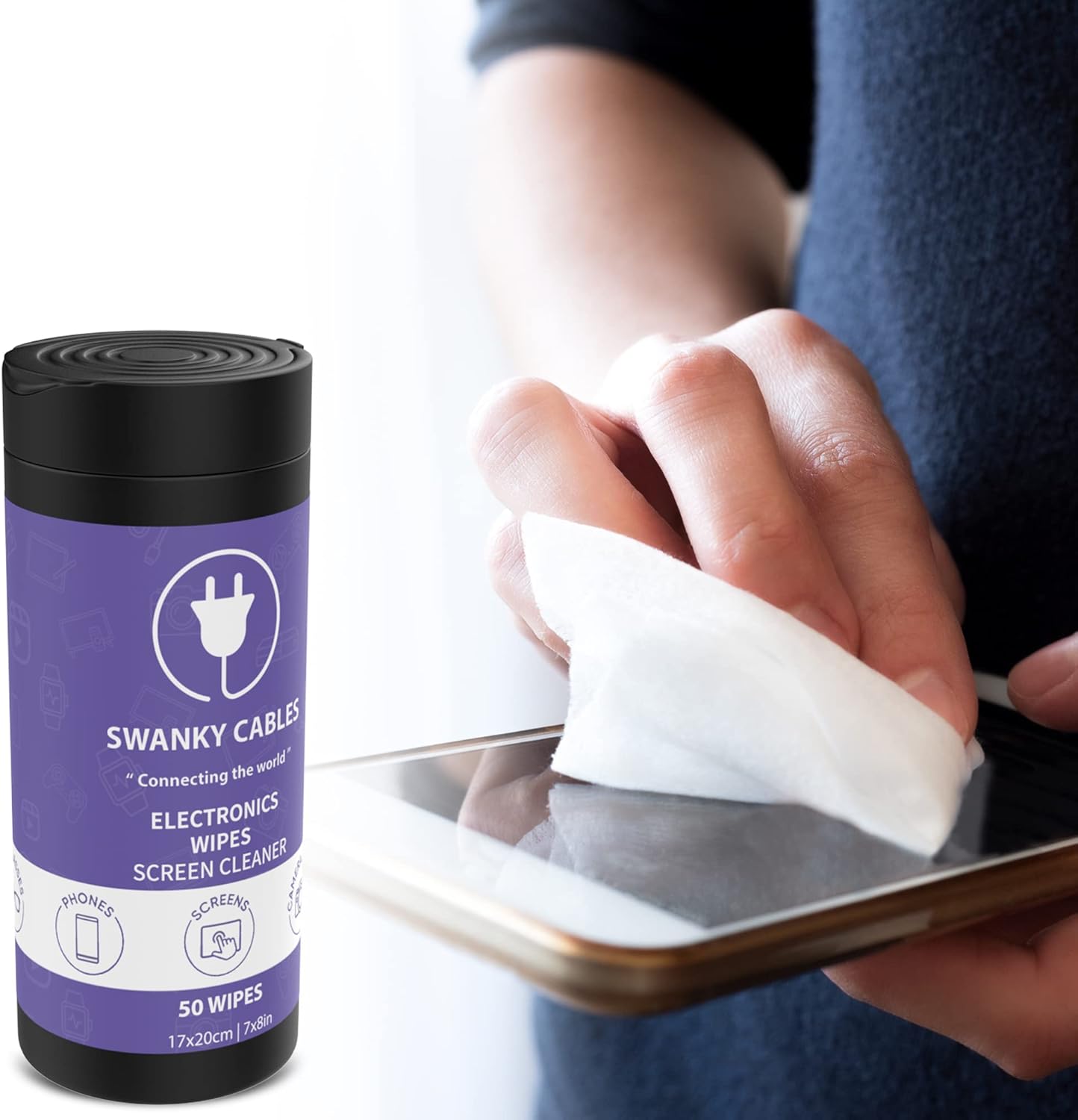 Screen Cleaner Wipes: Electronic Wipes for Screens - Computer Screen Wipes for Lens, Phone, Tv