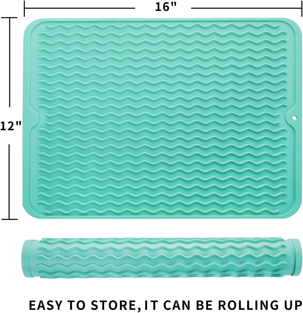 Silicone Dish Drying Mat for Multiple Usage,Easy clean,Eco-friendly,Heat-resistant Silicone Mat for