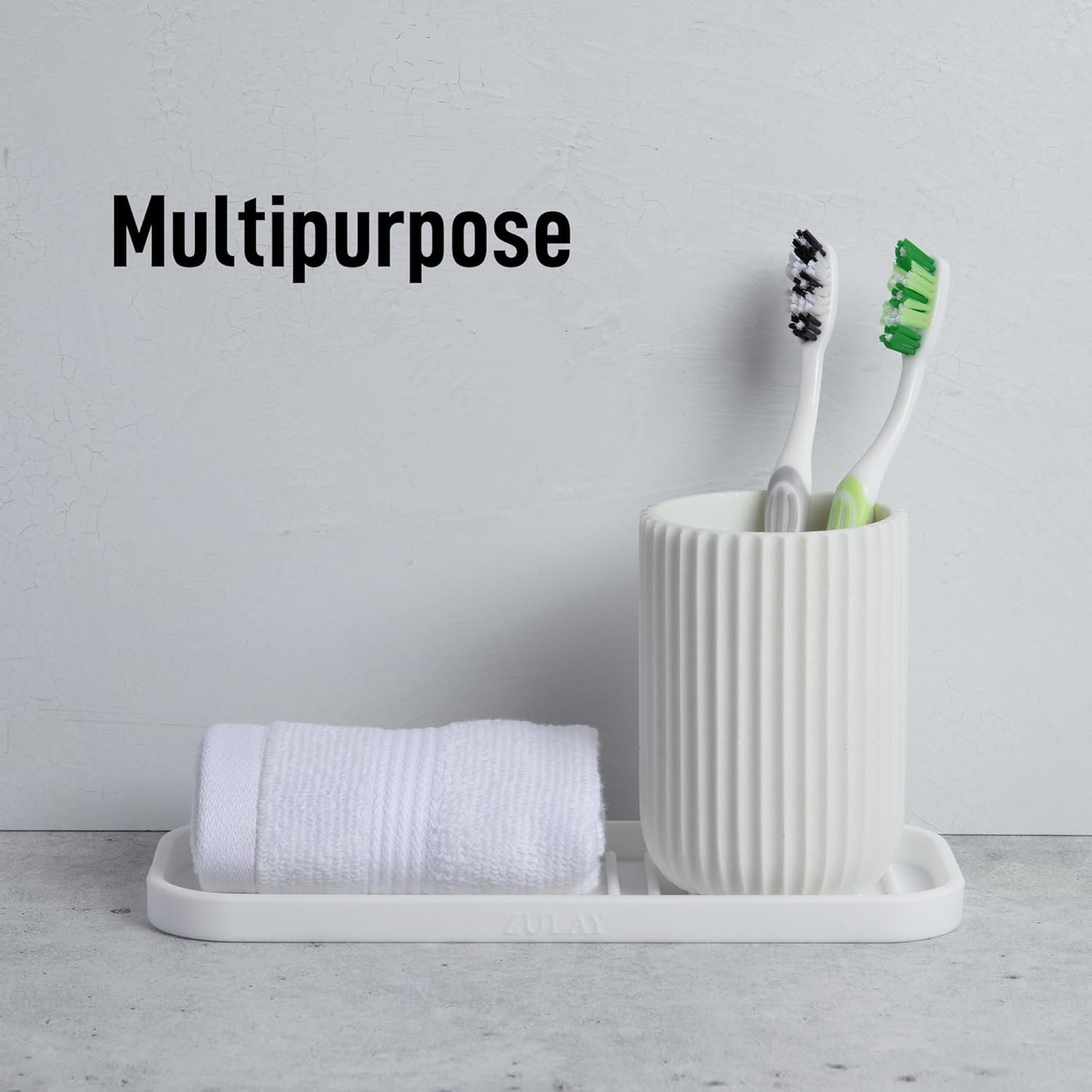 Zulay Kitchen (9x3.5) Silicone Sponge Holder for Kitchen Sink - Flexible Multipurpose Soap Tray