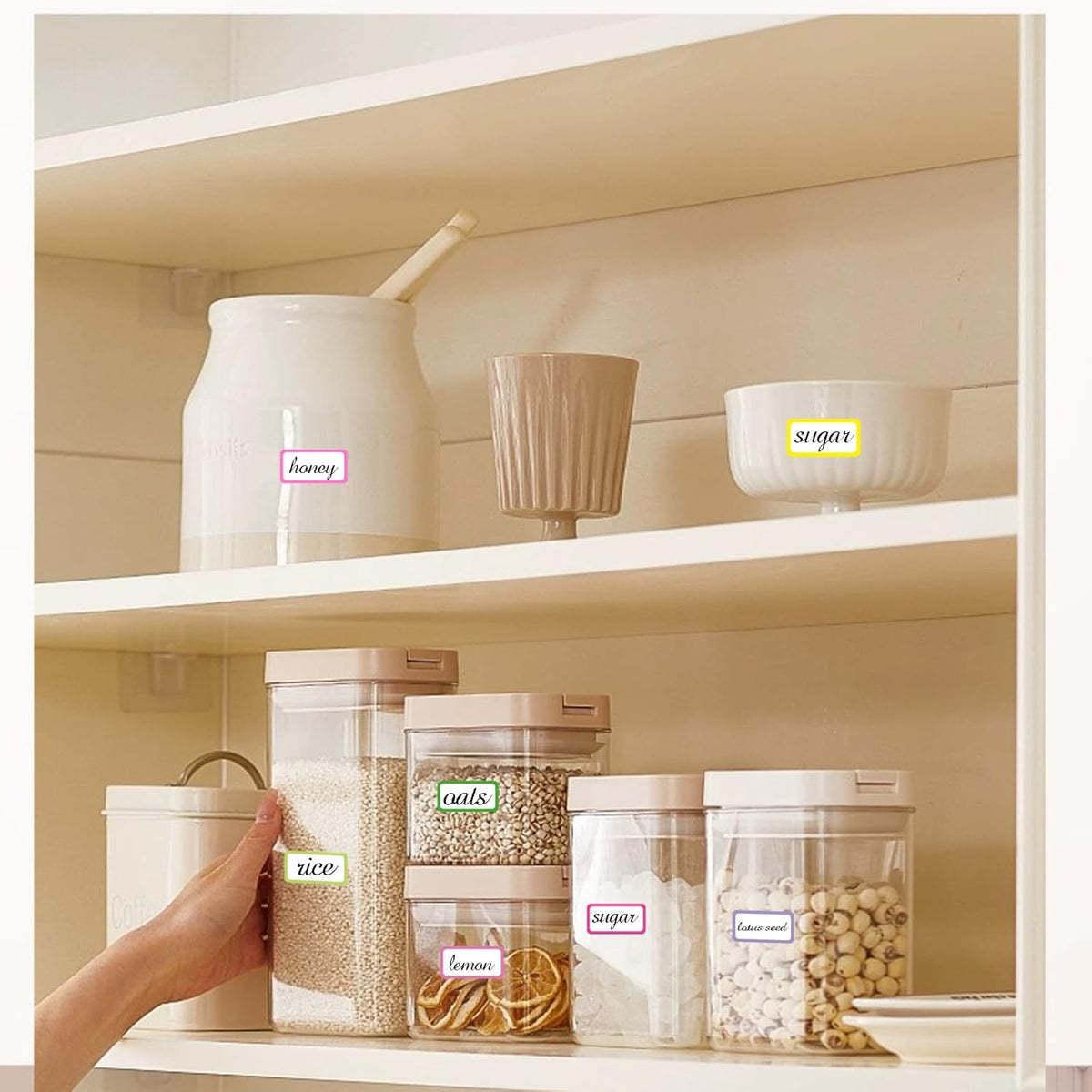 STARLIBOO Removable Freezer Labels,1x2 Inch Color Coding Removable Labels for Food Containers