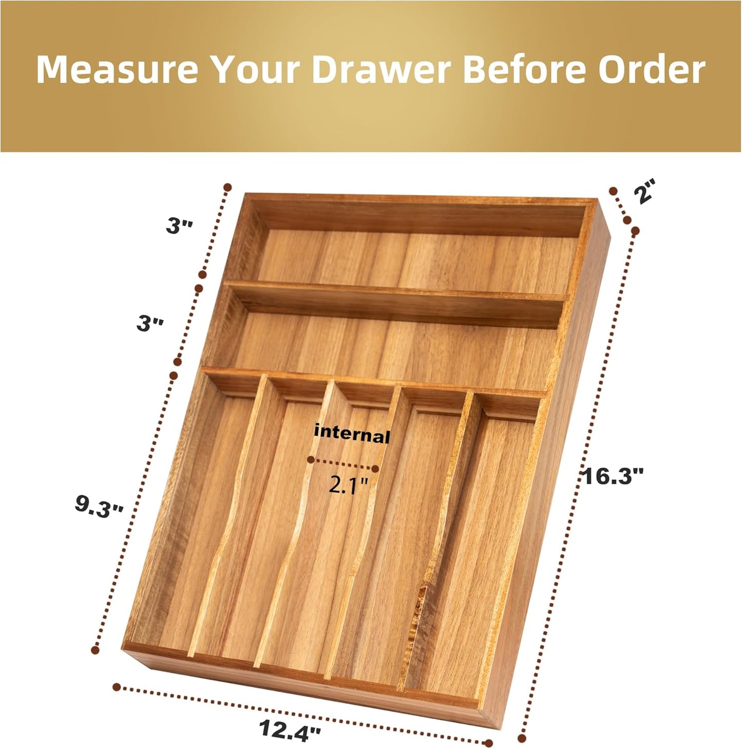Silverware Organizer Acacia Kitchen Drawer Organizer Utensil Organizer Silverware Holder Cutlery