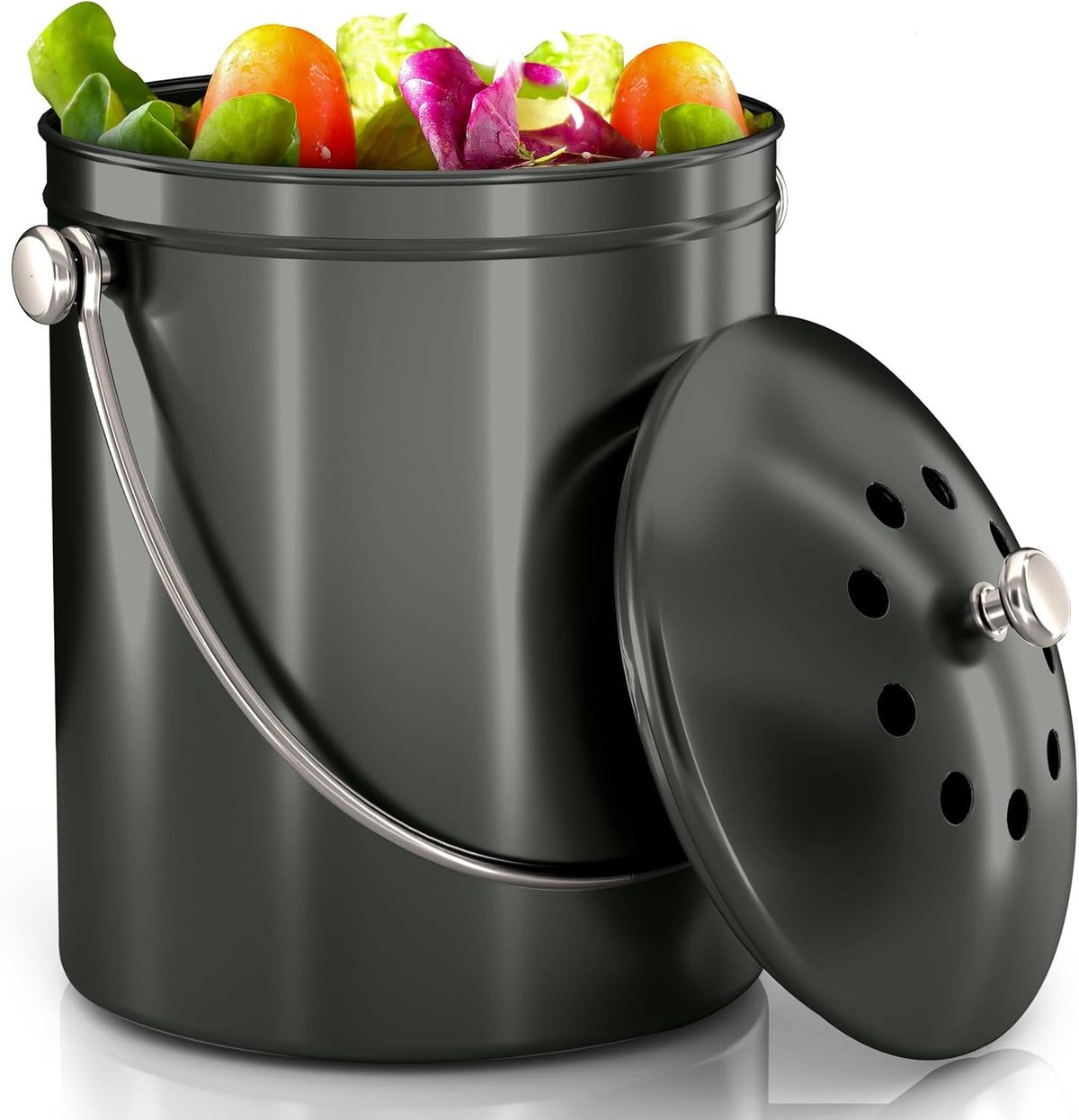 Utopia Kitchen Compost Bin for Kitchen Countertop, 1.3 Gallon Compost Bucket for Kitchen with Lid