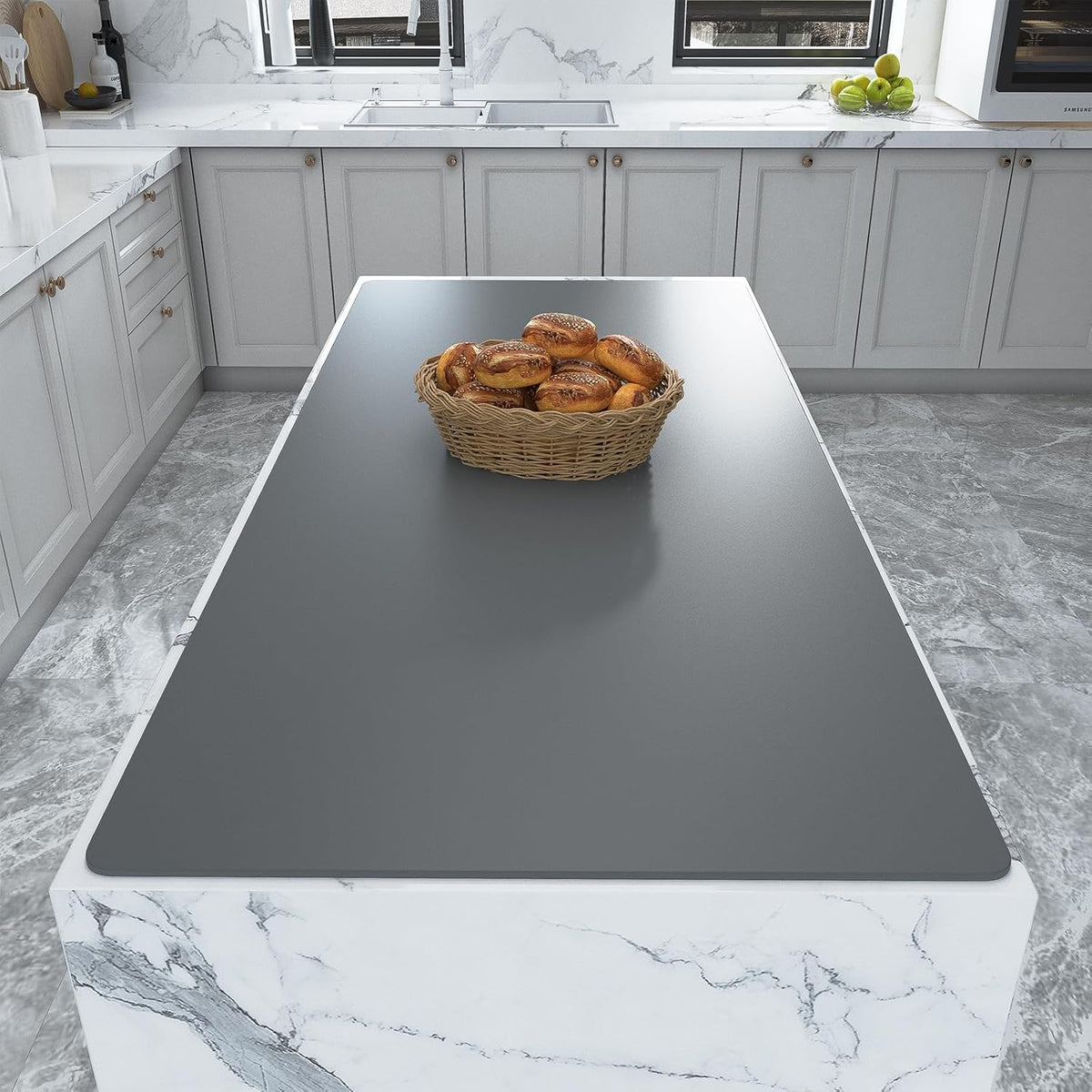 Warome Silicone Mat, 47"x 23" Silicone Mats for Kitchen Counter, Nonslip Heat Resistant Mat, Extra