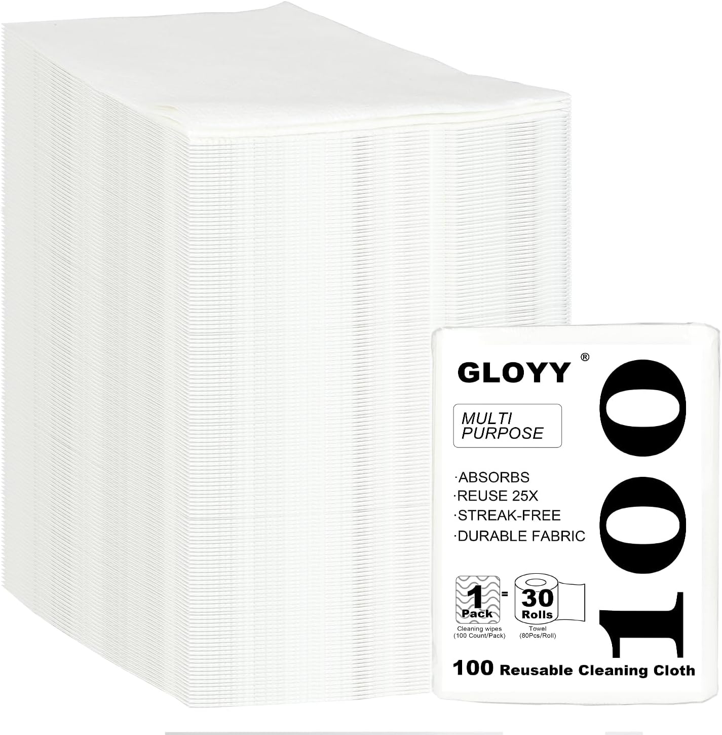 100 Count Disposable Cleaning Towels and Dish Cloths,Super Absorbent Dishcloths,Multi-Surface