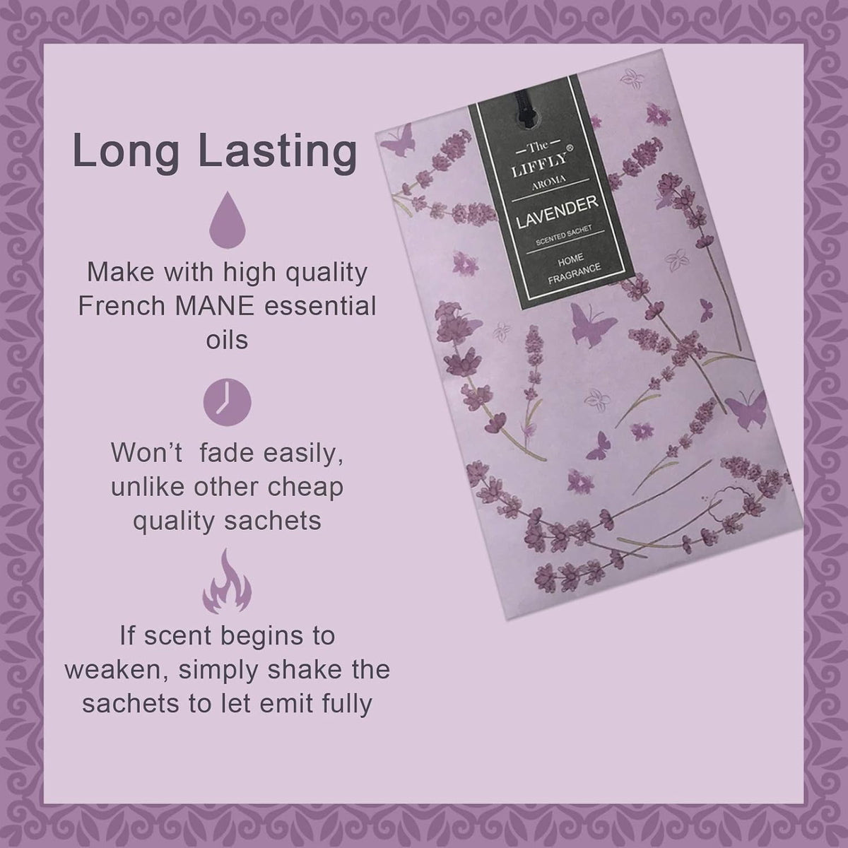 14 Packs Scented Sachets for Drawers and Closets Lavender Fresh Linen Sandalwood Cherry Blossoms 4