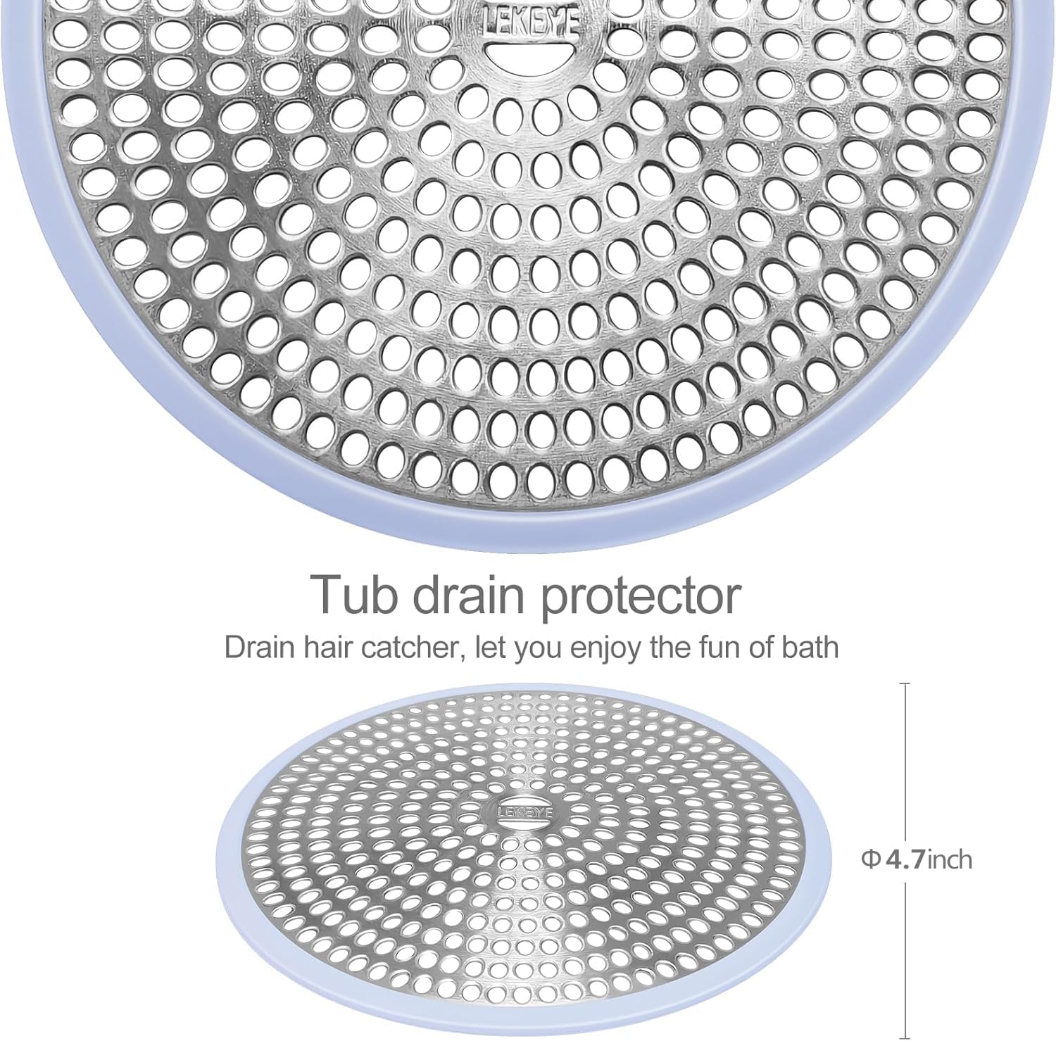 LEKEYE Shower Drain Hair Catcher | Strainer | Shower Stall Drain Cover | Bathroom Drain Protector