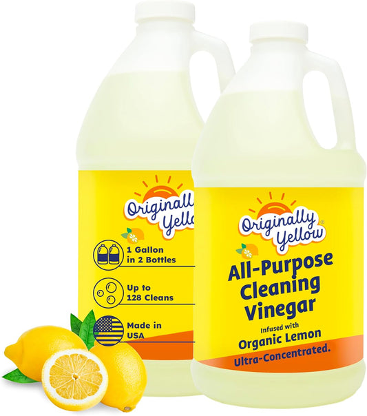 Originally Yellow Lemon Vinegar For Cleaning Purpose | USA Made All Purpose Cleaner | Use as a