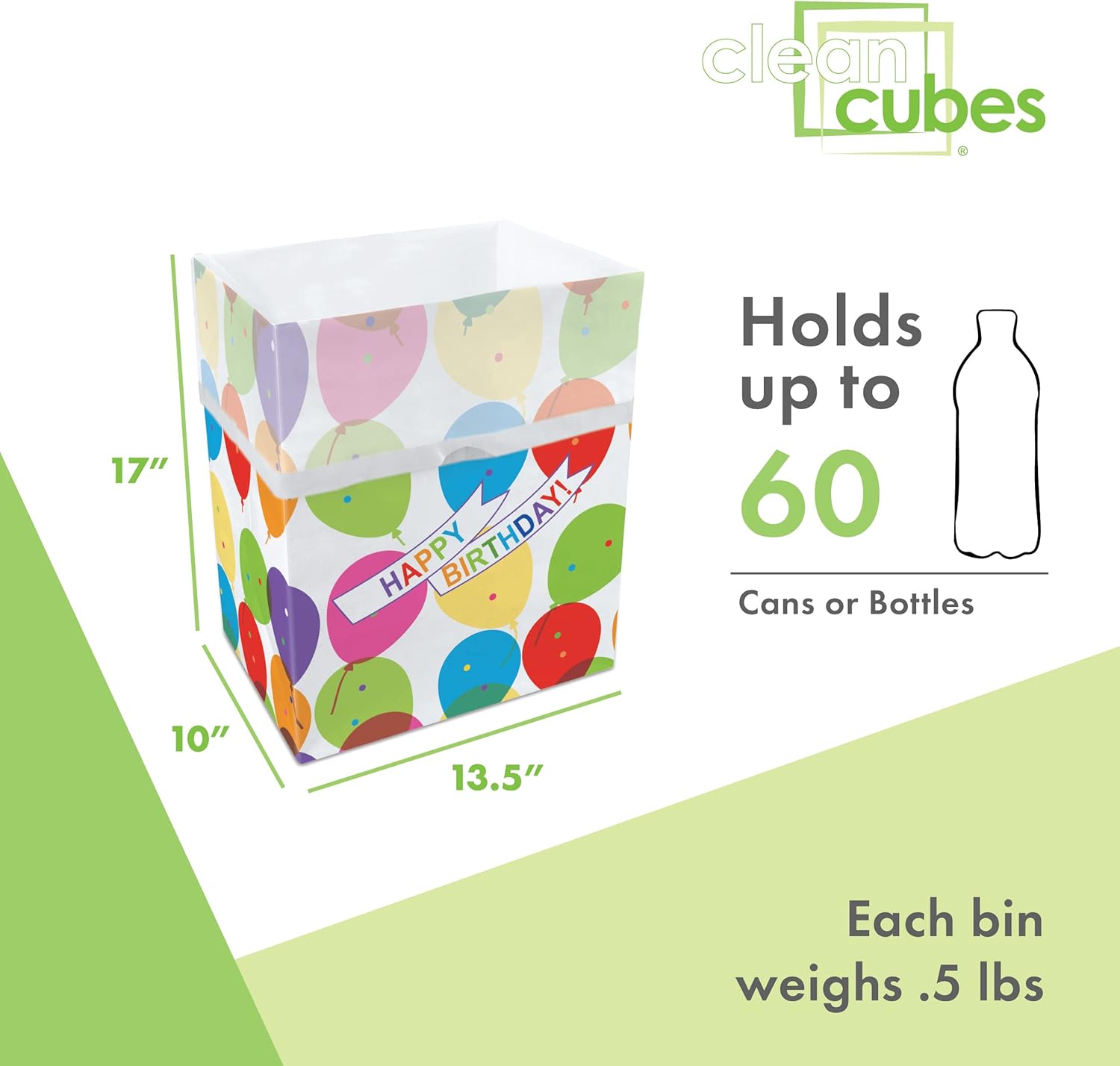 13 Gallon Disposable Pop-Up Trash Cans (3-Pack) with Fitted Bags – Foldable Garbage & Recycling