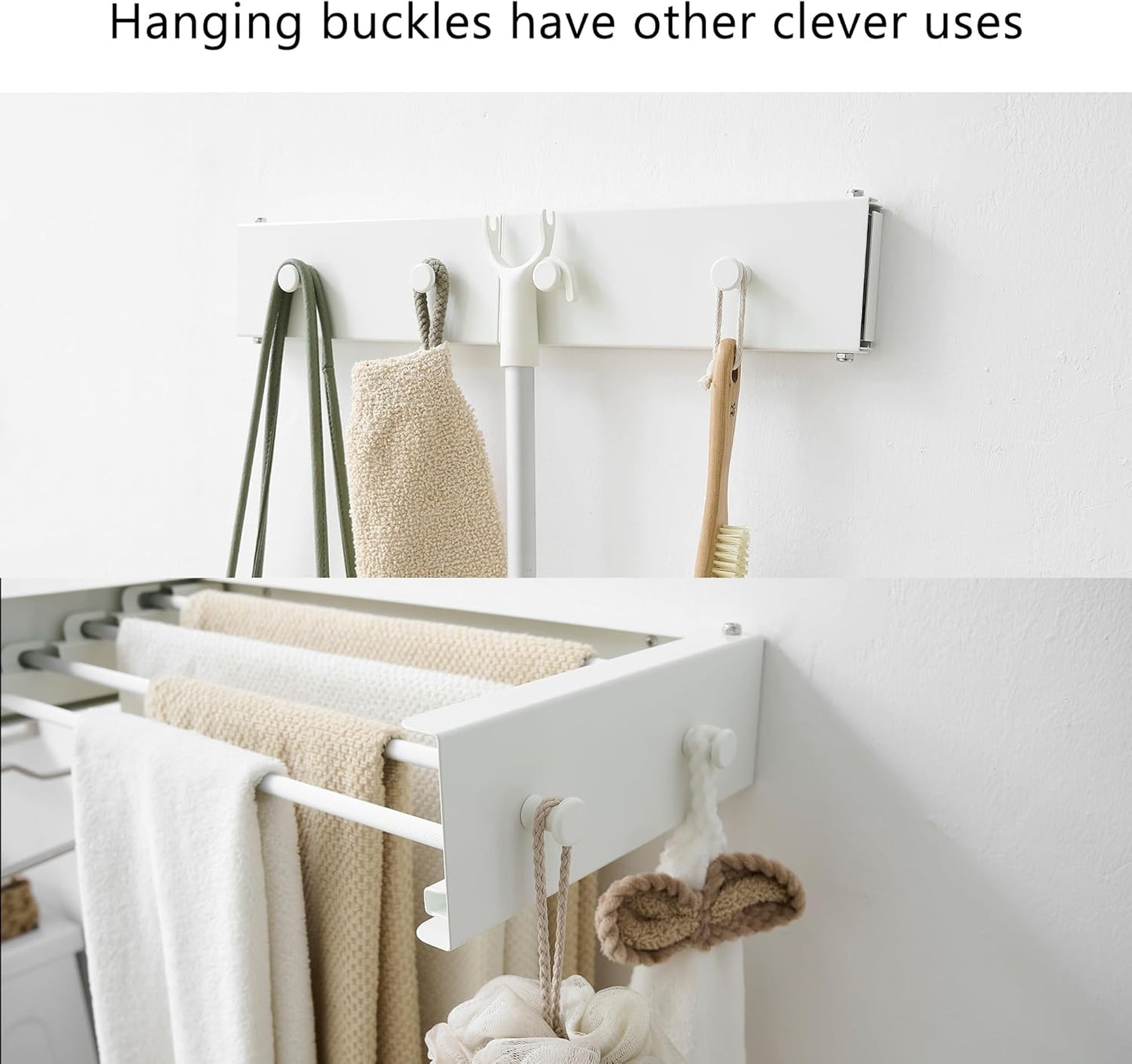 Clothes Drying Rack, Laundry Hanger Dryer Rack, Wall Mounted Drying Rack for Laundry, Foldable