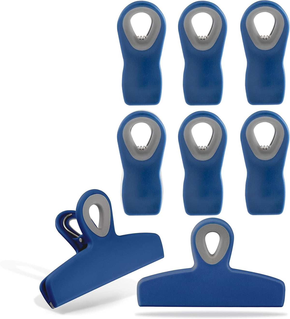COOK WITH COLOR Bag Clips - Heavy Duty Chip Clip and Refrigerator Magnet Clips for Food Storage