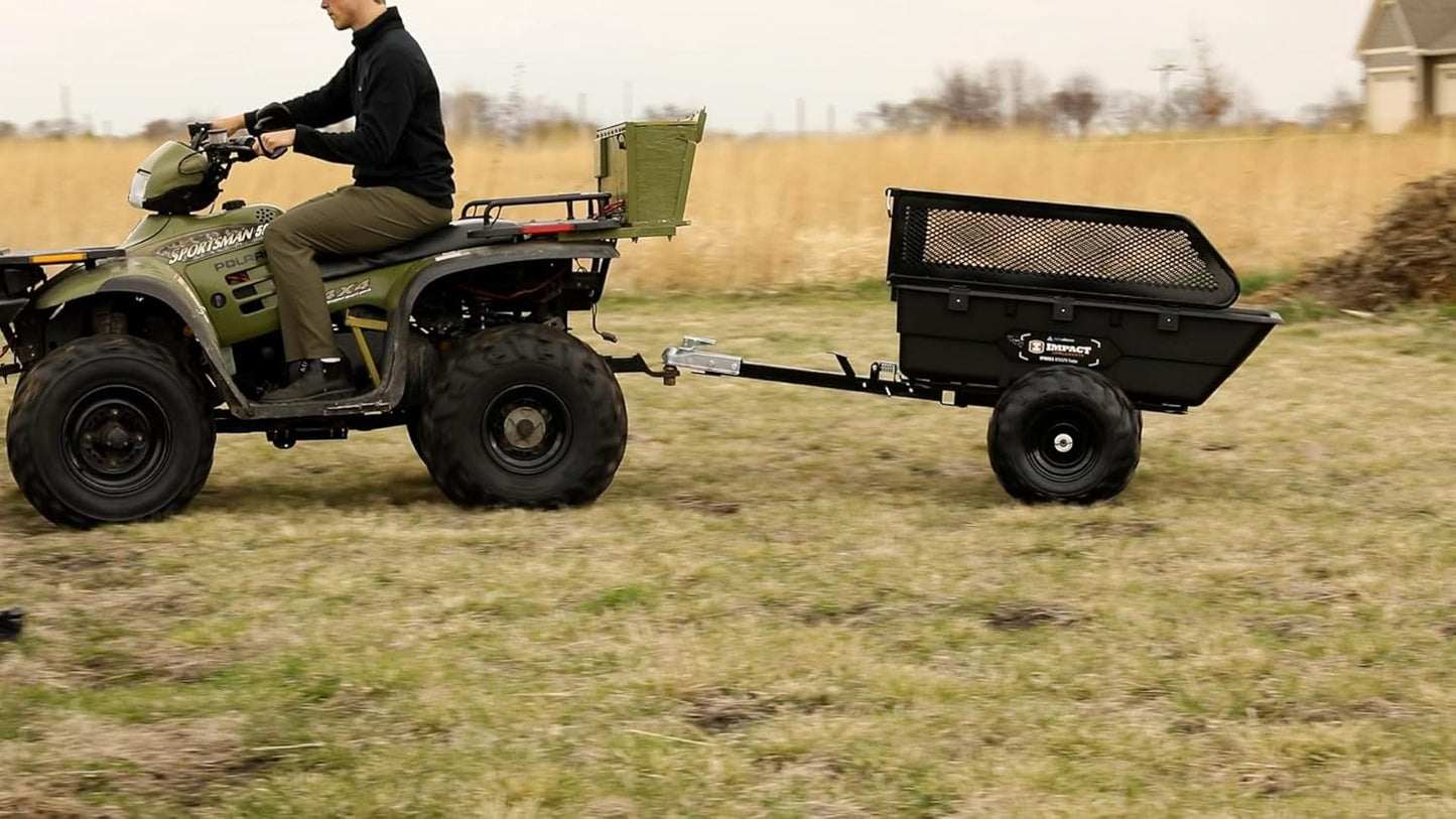 Impact IMPLEMENTS® 1500lb Poly Tub Utility Cargo Trailer for ATV's, UTV's, & Garden Tractors from a