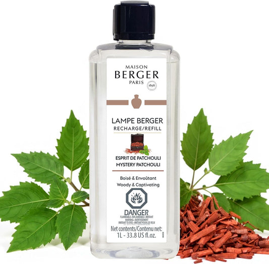 Mystery Patchouli - Lampe Berger Fragrance Refill for Home Fragrance Oil Diffuser - 33.8 Fluid