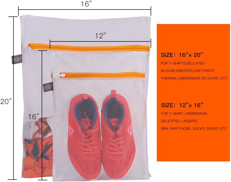 Kimmama Laundry Bags Mesh Wash Bag, Lingerie Bags for Washing Delicates, Net Washer Sack with