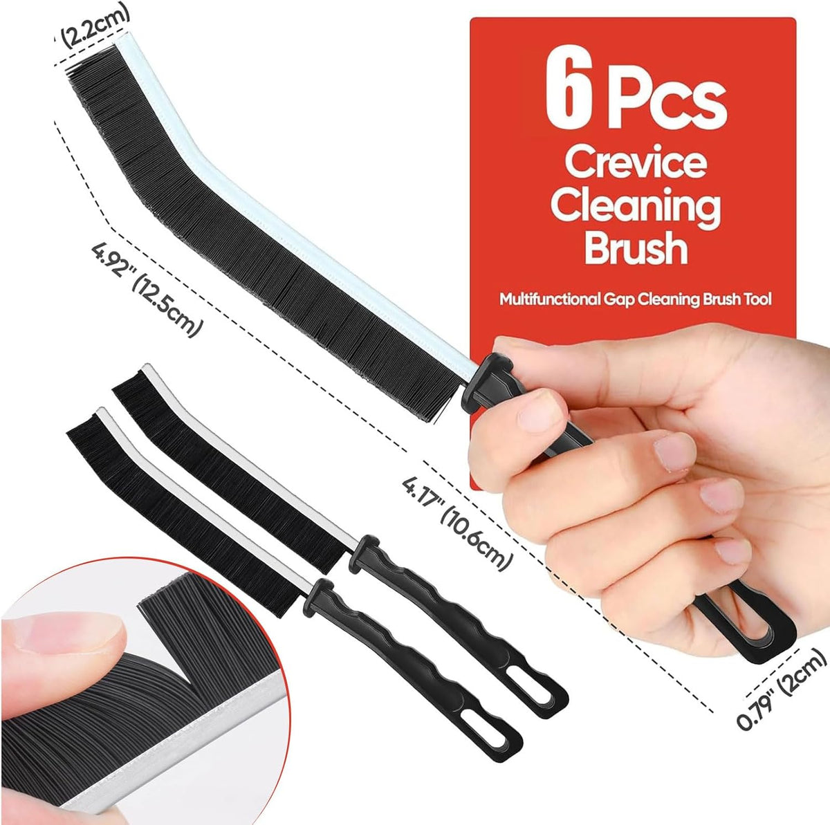 Crevice Cleaning Brush,Multifunctional Cleaning Brush Tool, Bathroom Gap Brush, Small Cleaning
