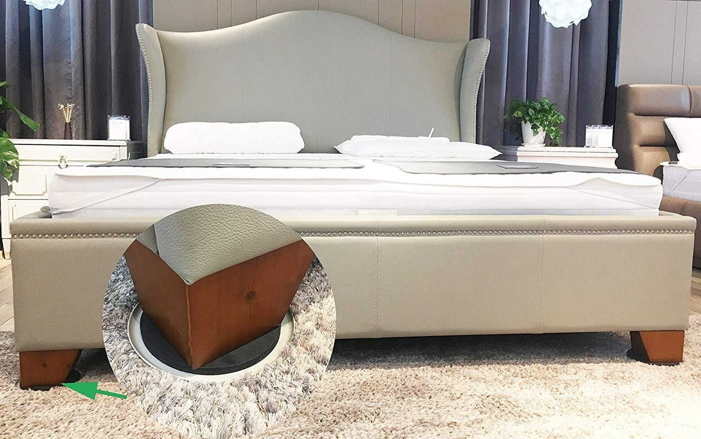 Ezprotekt 8 Pack Reusable Large Furniture Movers Sliders for Carpet, 5" Round Furniture Moving