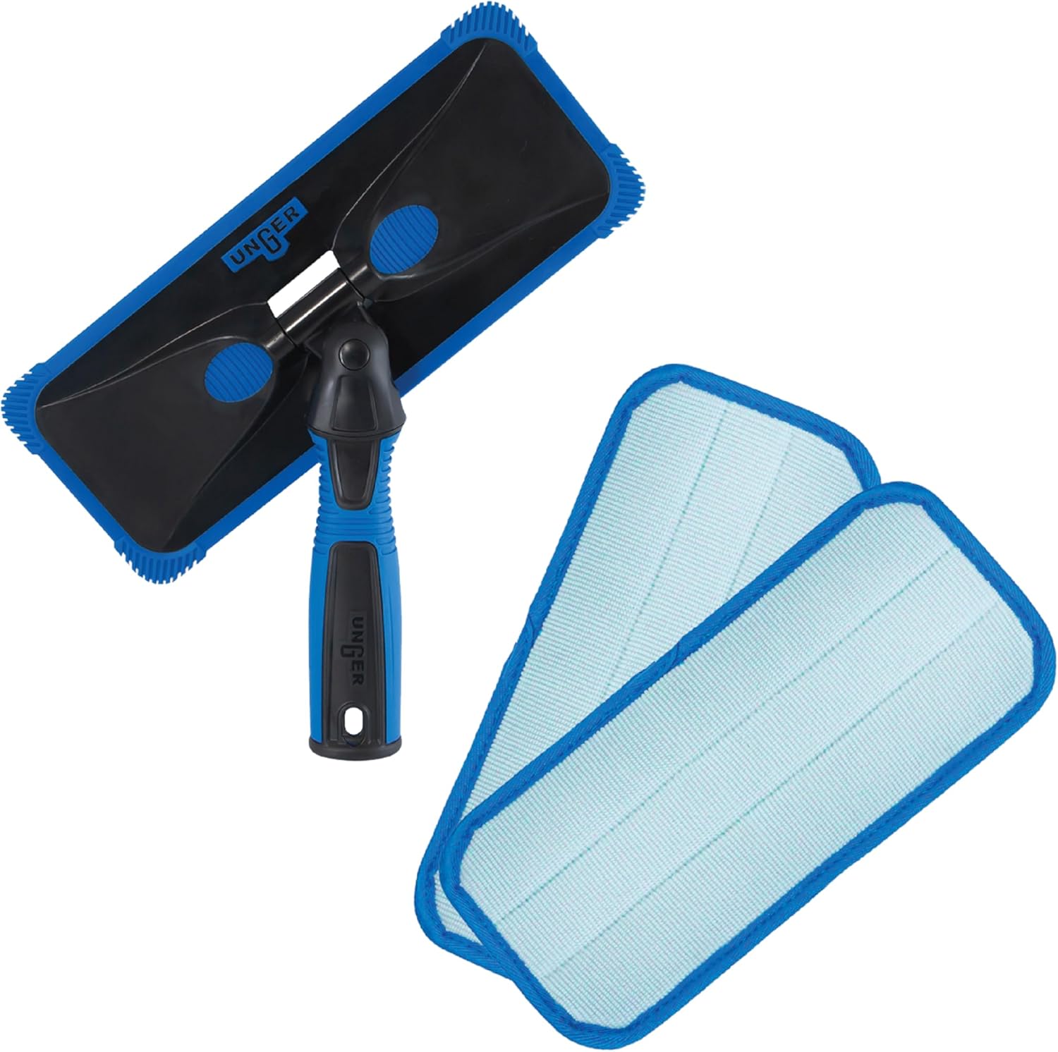 UNGER ProClean Connect and Clean Indoor Window Cleaning Kit, Washing Tool with Swivel Head for
